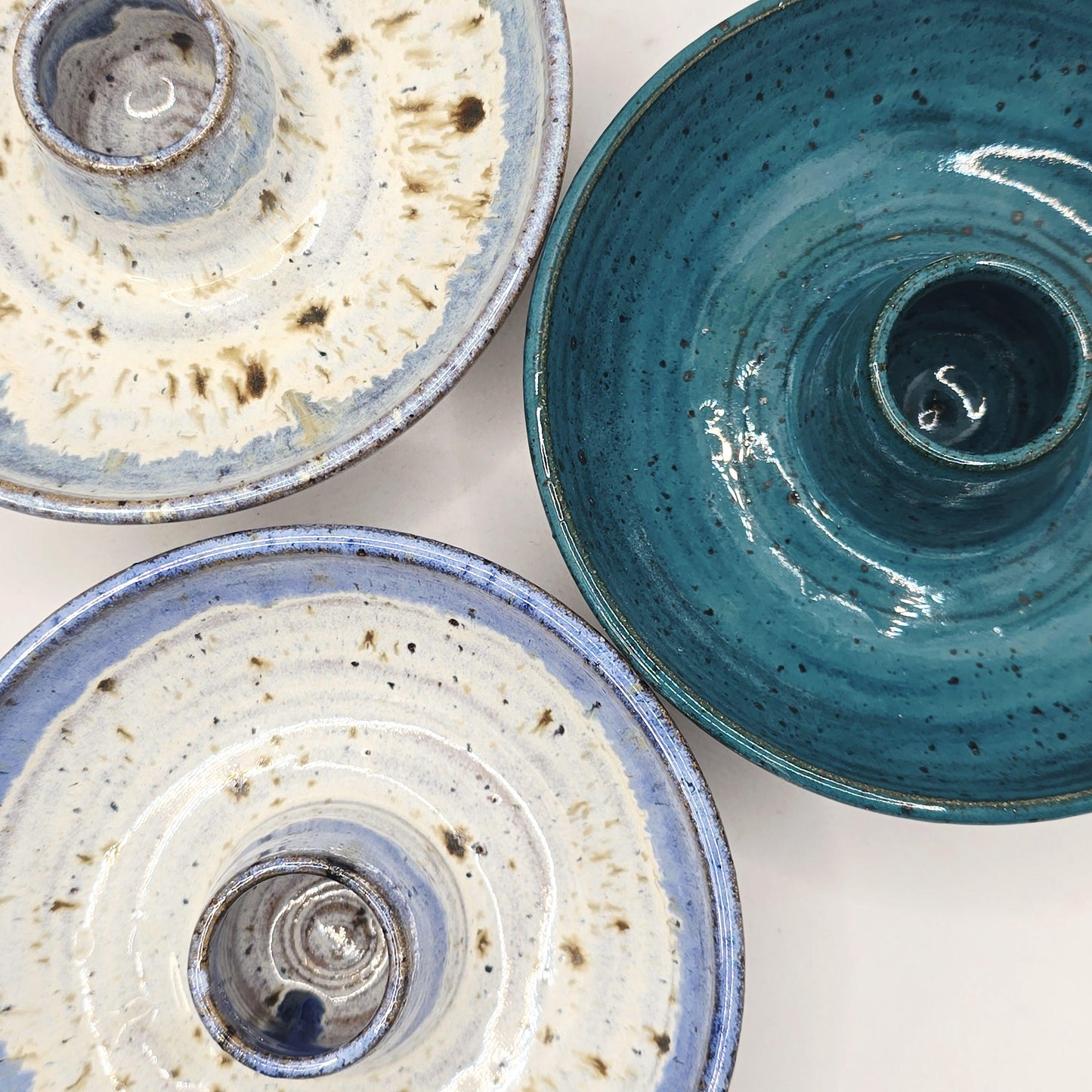 Handmade Stoneware Olive Dish / Bowl - Deep Turquoise Glaze. Toasty Stoneware Pottery