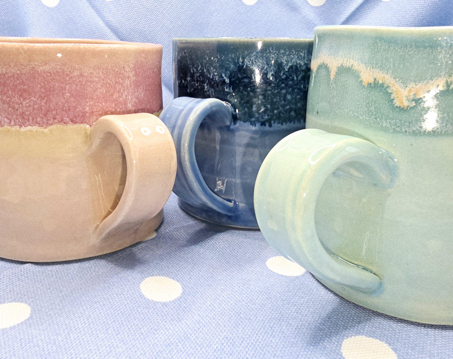 Handmade Ceramic 8oz Tea / Coffee Mug. Pink Glaze. Stoneware Pottery