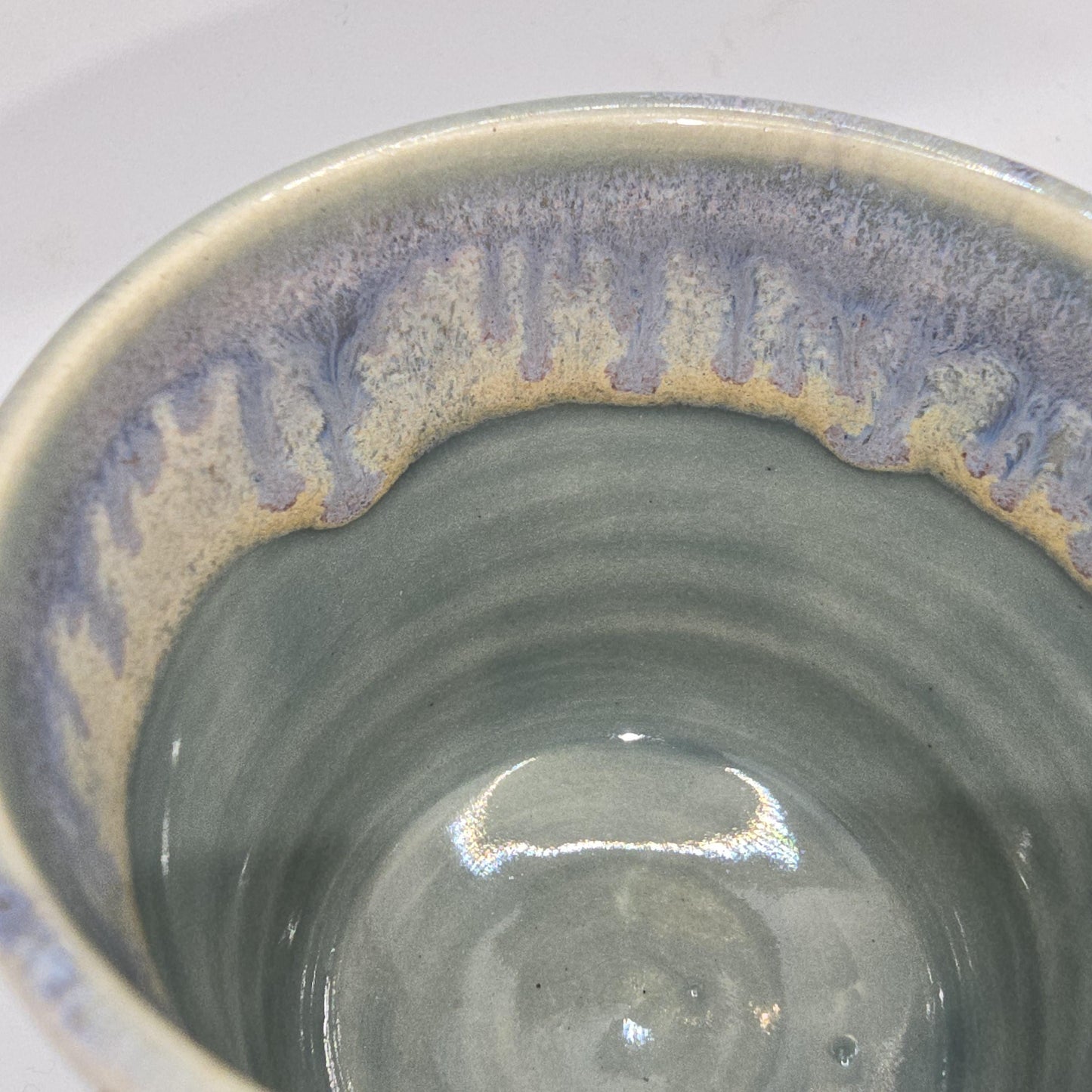 Handmade Ceramic 4oz Double Espresso Mug. Grey Glaze. Stoneware Pottery.