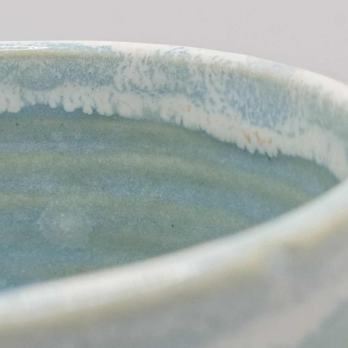Handmade Ceramic Large 14oz  Tea / Coffee Mug with handle. Frosty Blue Glaze. Stoneware Pottery.