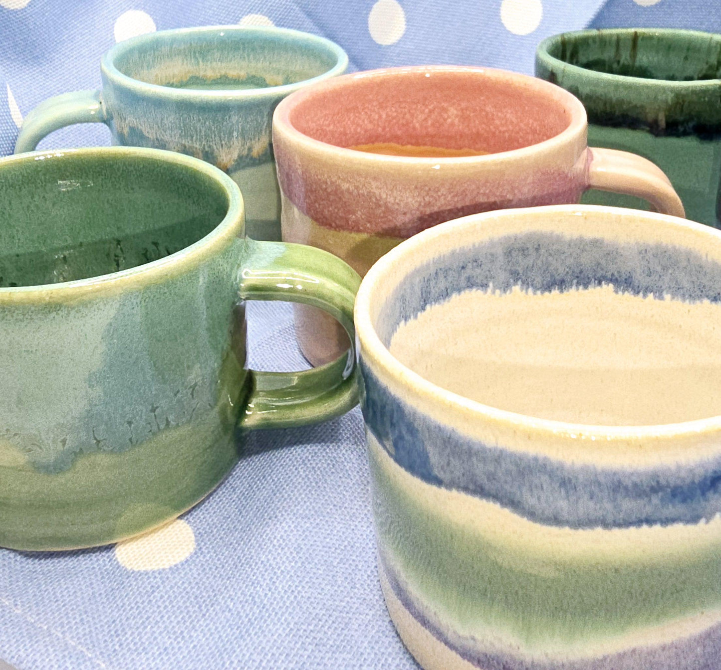 Handmade Ceramic 8oz Tea / Coffee Mug. Dusty Pink Glaze. Stoneware Pottery.