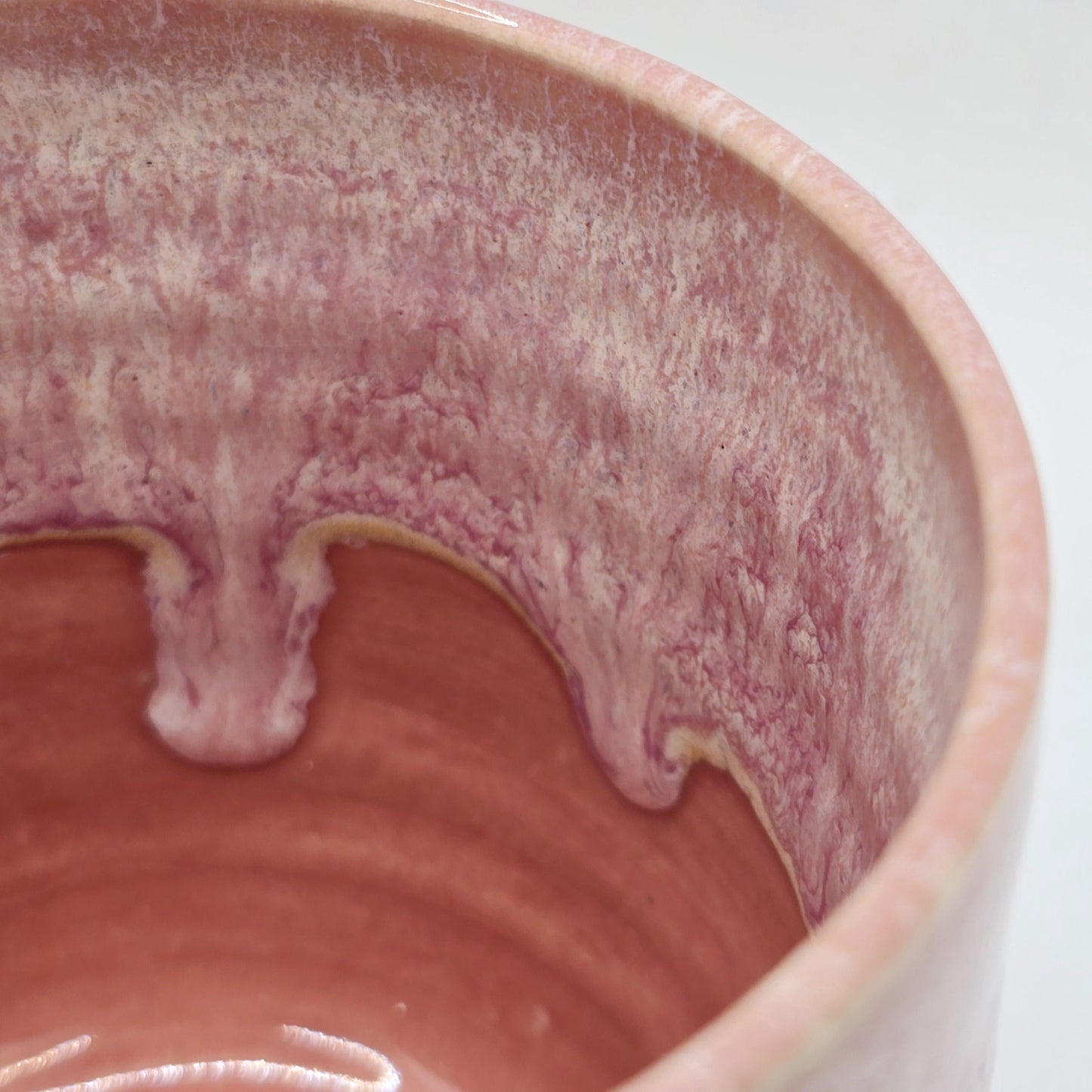Handmade Ceramic 14oz Large Coffee / Tea Mug. Dusty Pink Glaze. Stoneware Pottery.