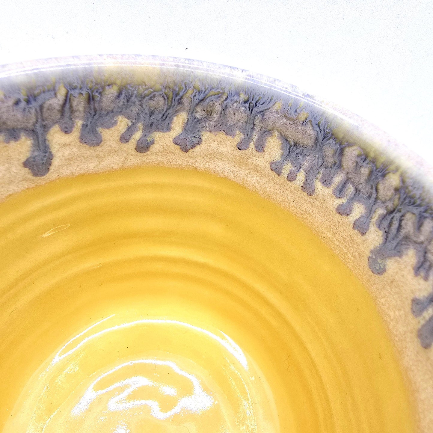 Handmade Ceramic 8oz Tea / Coffee Mug with handle. Yellow Glaze. Stoneware Pottery