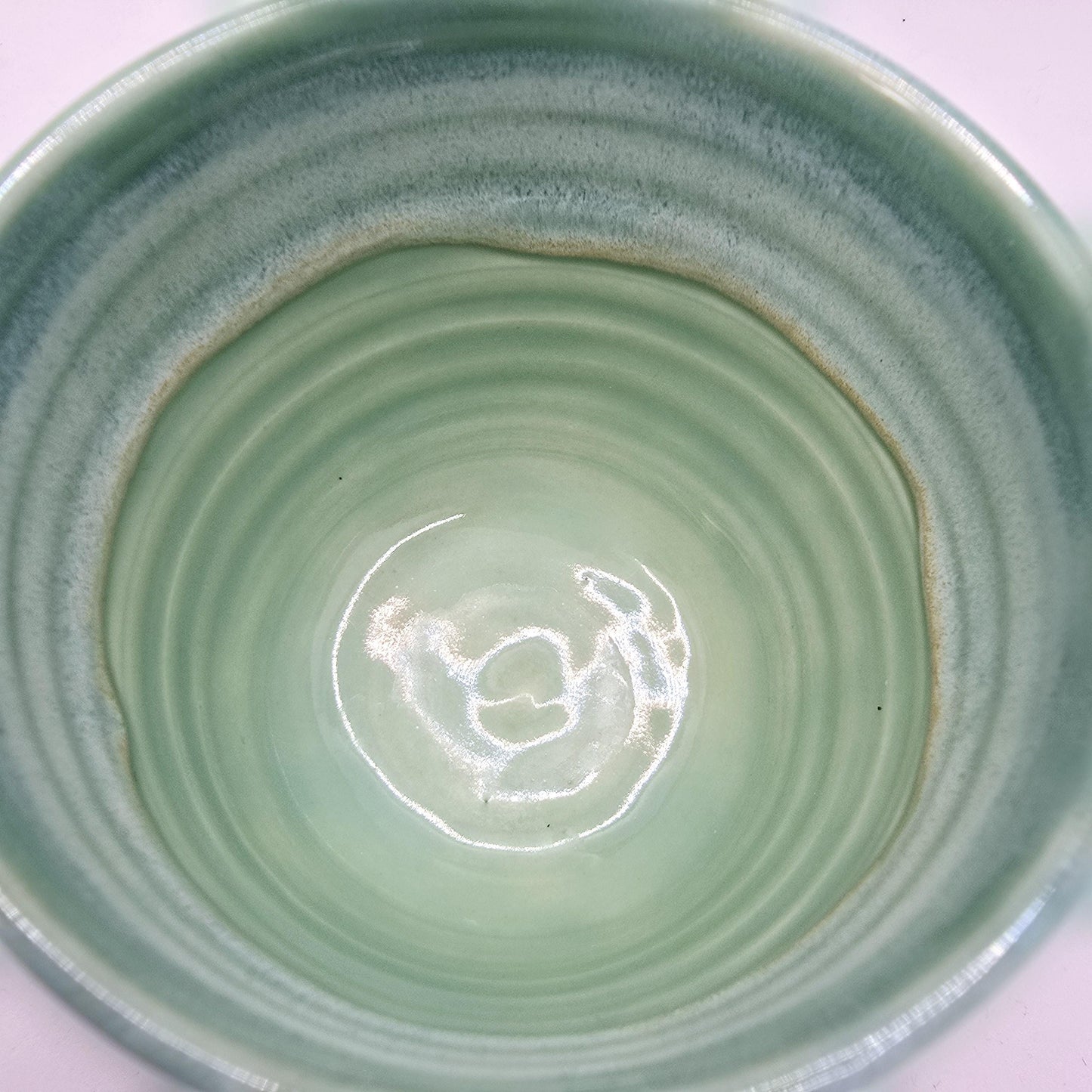 Handmade Ceramic 8oz  Tea / Coffee Mug. Green Glaze. Stoneware Pottery
