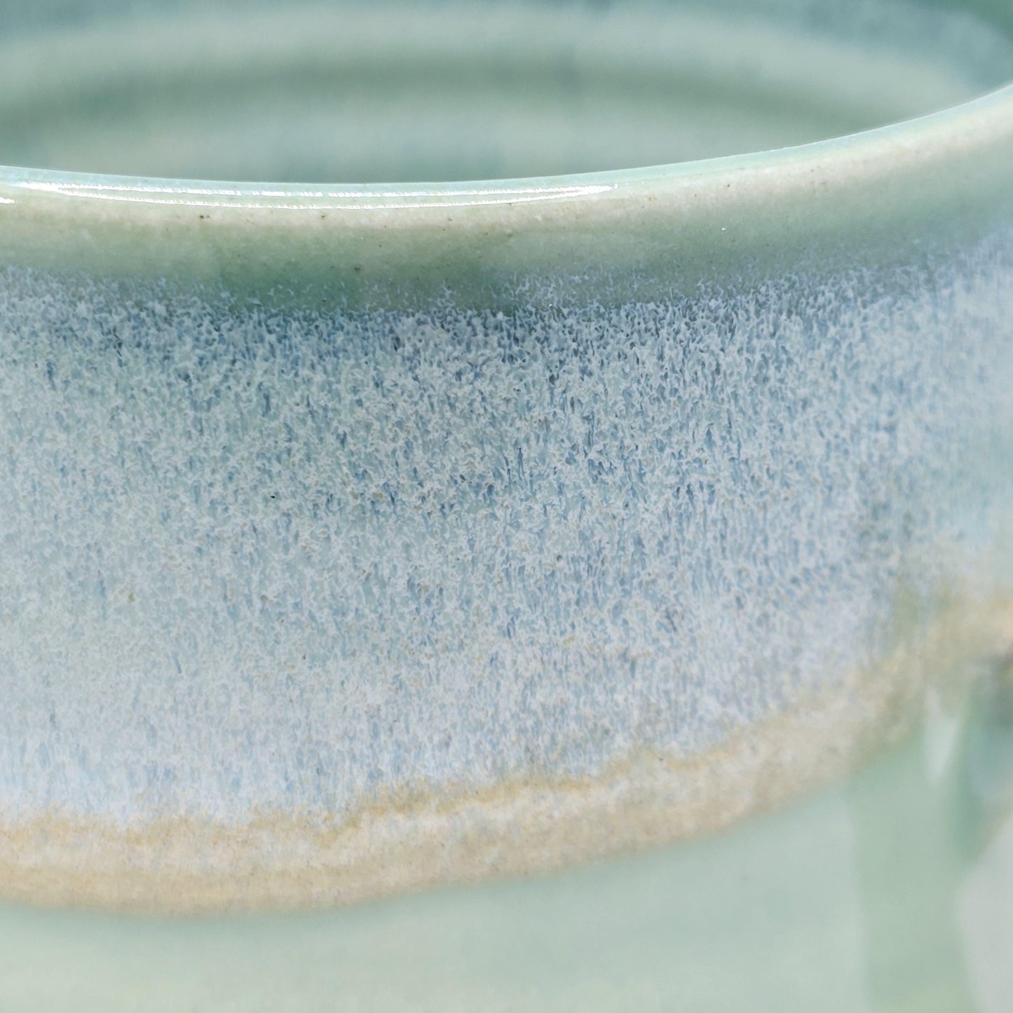 Handmade Ceramic 8oz  Tea / Coffee Mug. Green Glaze. Stoneware Pottery