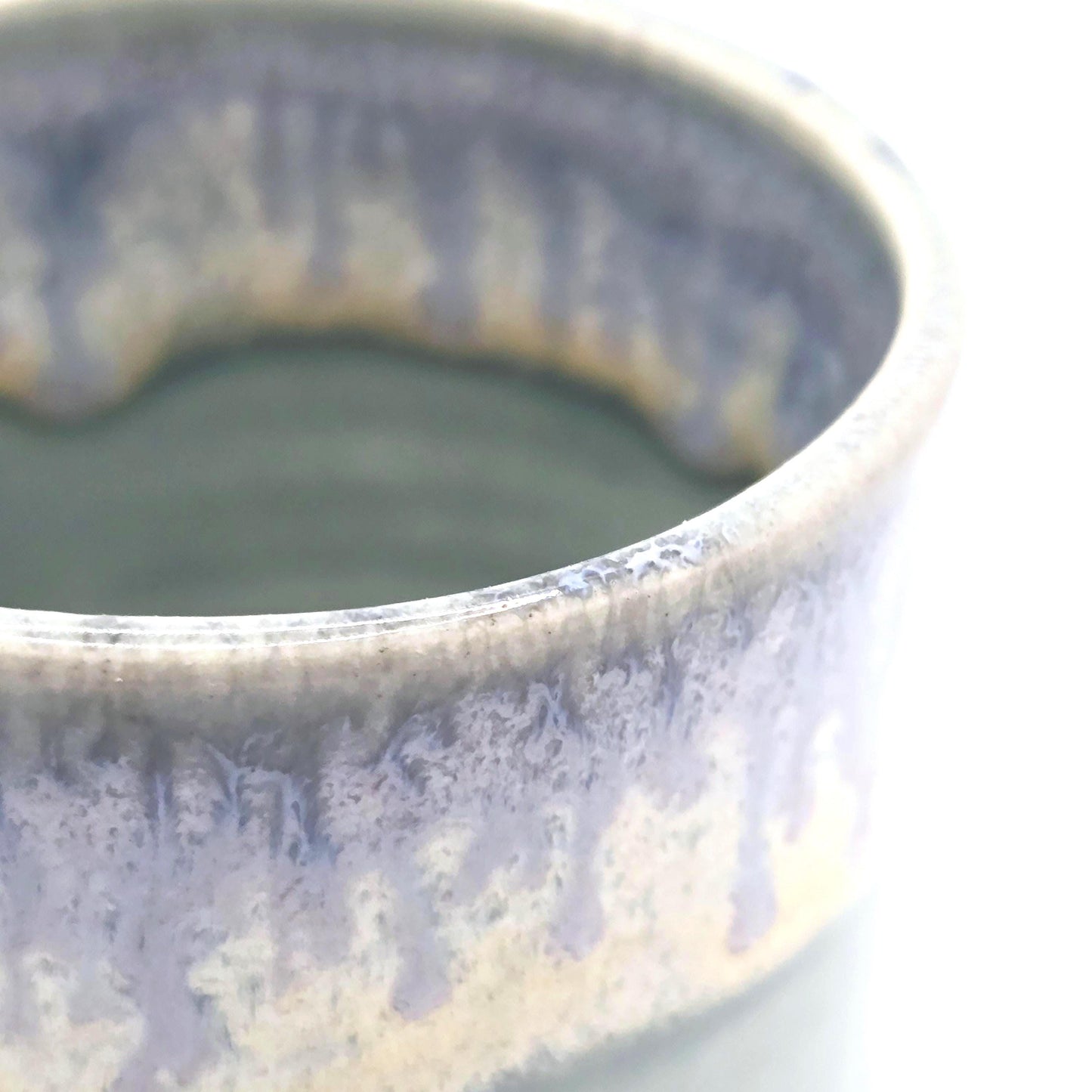 Handmade Ceramic 4oz Double Espresso Mug. Grey Glaze. Stoneware Pottery.