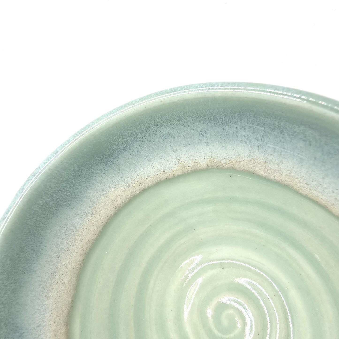 Handmade Ceramic Condiment Bowl / Trinket Dish.  Succulent Green Glaze. White Stoneware Pottery.