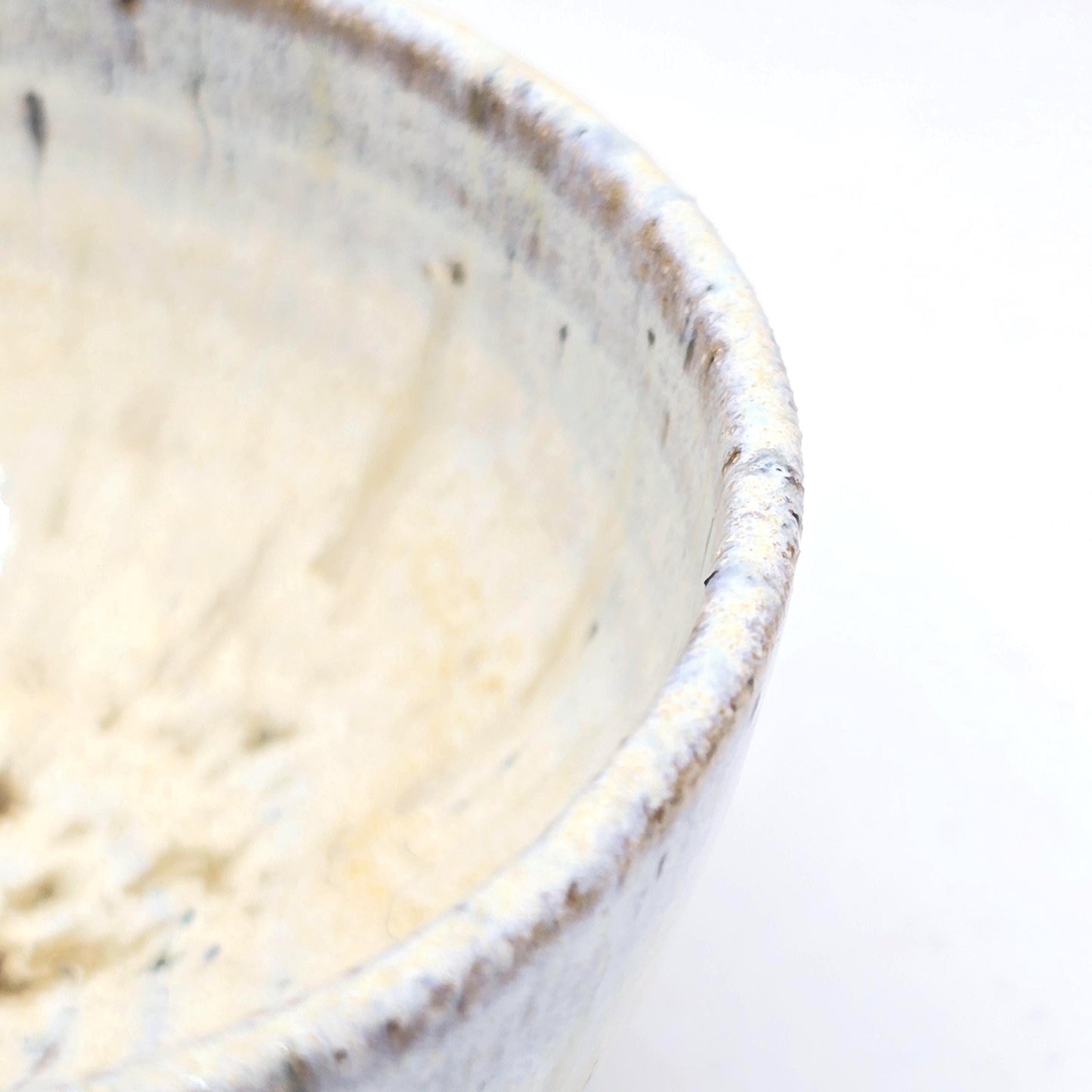 Handmade Ceramic Condiment Bowl/Trinket Dish. Ammonite Sprig. Cream Speckled Glaze. Toasty Stoneware Pottery