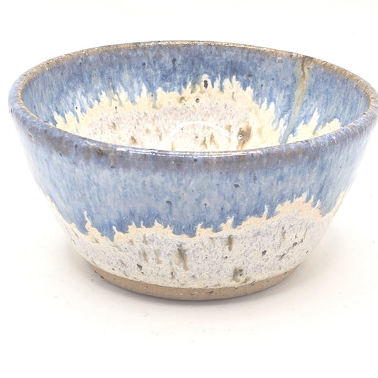 Handmade Ceramic Condiment Bowl/Trinket Dish/Soy Sauce Dish/Seasoning Bowl/Sauce Dish/Jam Pot. Speckled Cream/Blue Glaze. Stoneware Pottery