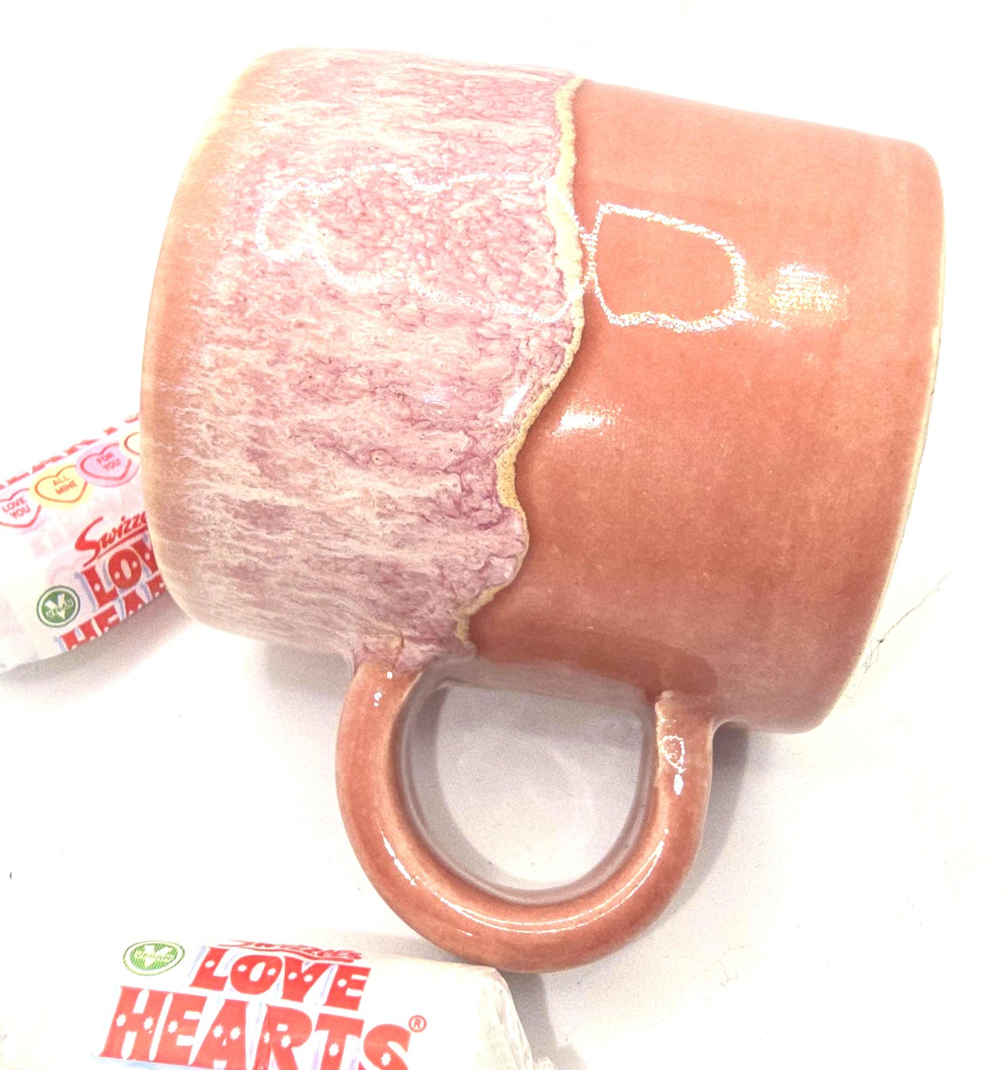 Handmade Ceramic 4oz Double Espresso Mug. Dusty Pink Glaze. Stoneware Pottery