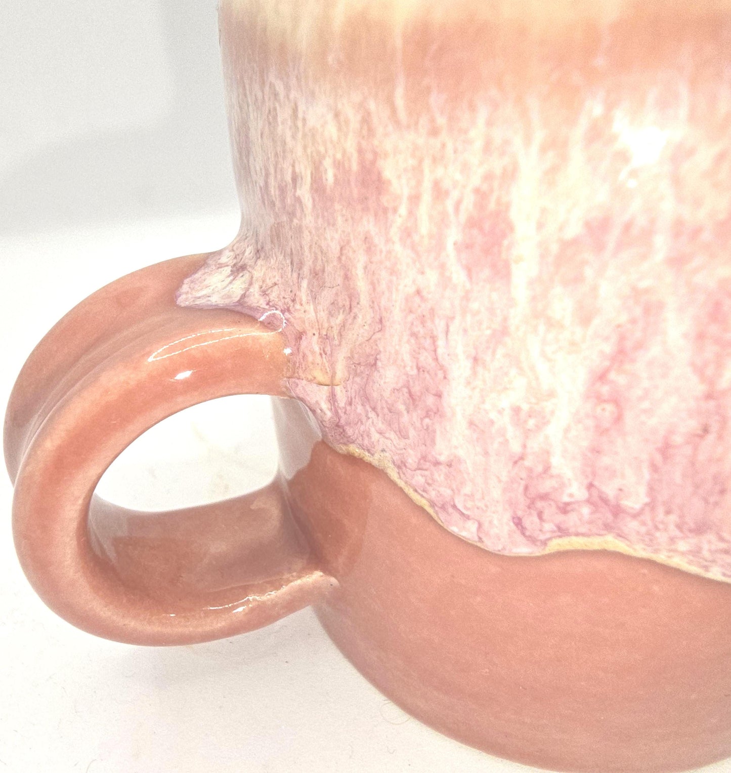 Handmade Ceramic 4oz Double Espresso Mug. Dusty Pink Glaze. Stoneware Pottery