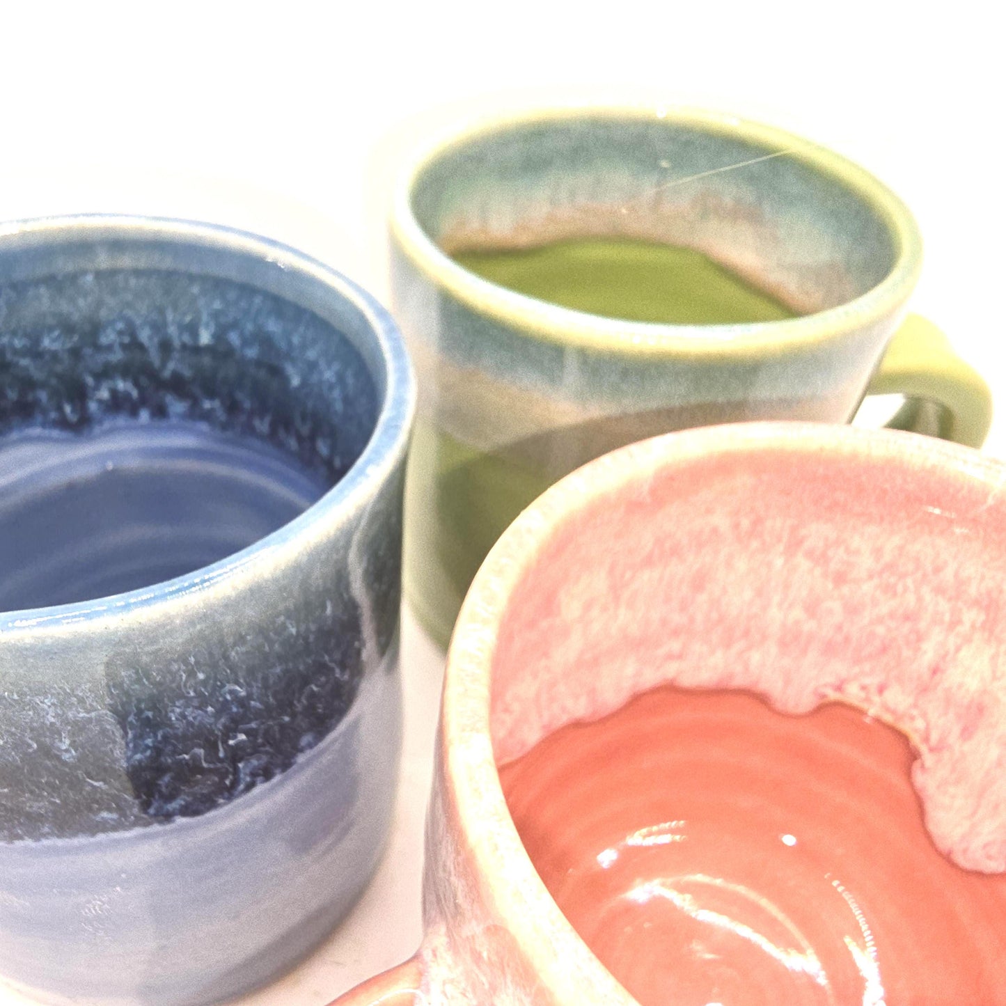 Handmade Ceramic 4oz Double Espresso Mug. Dusty Pink Glaze. Stoneware Pottery