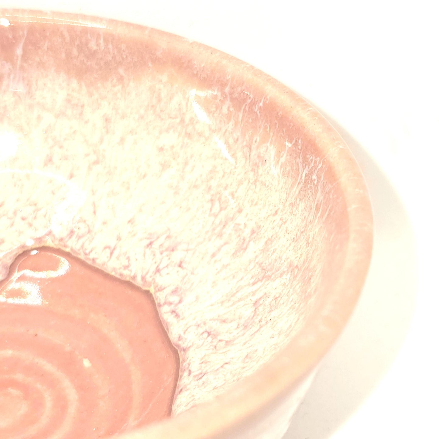 Handmade Ceramic Condiment Bowl / Trinket Dish. Dusty Pink Layered Glaze. White Stoneware Pottery.