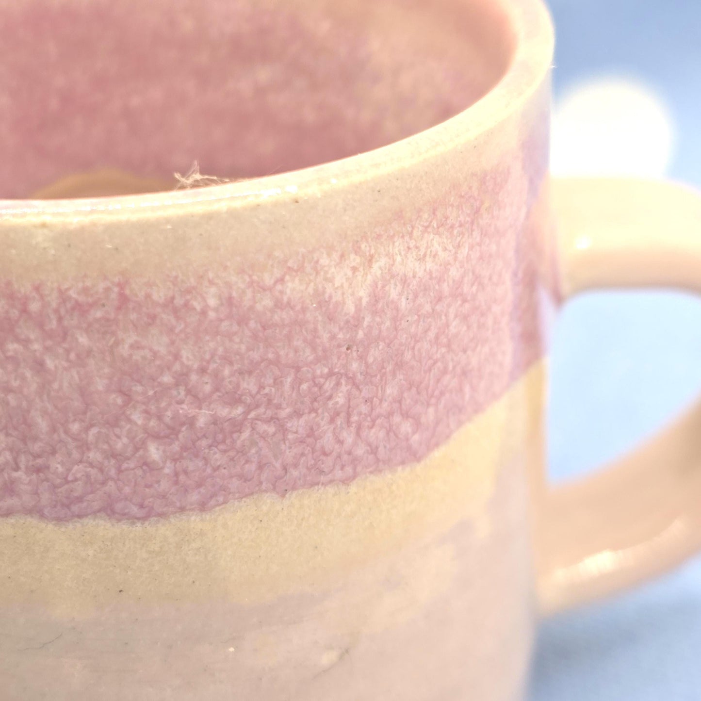 Handmade Ceramic 8oz Tea / Coffee Mug. Pink Glaze. Stoneware Pottery