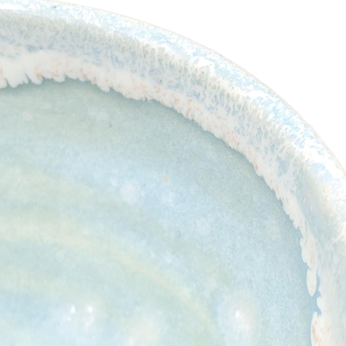Handmade Ceramic Condiment Bowl / Trinket Dish. Frosty Blue Glaze. White  Stoneware Pottery