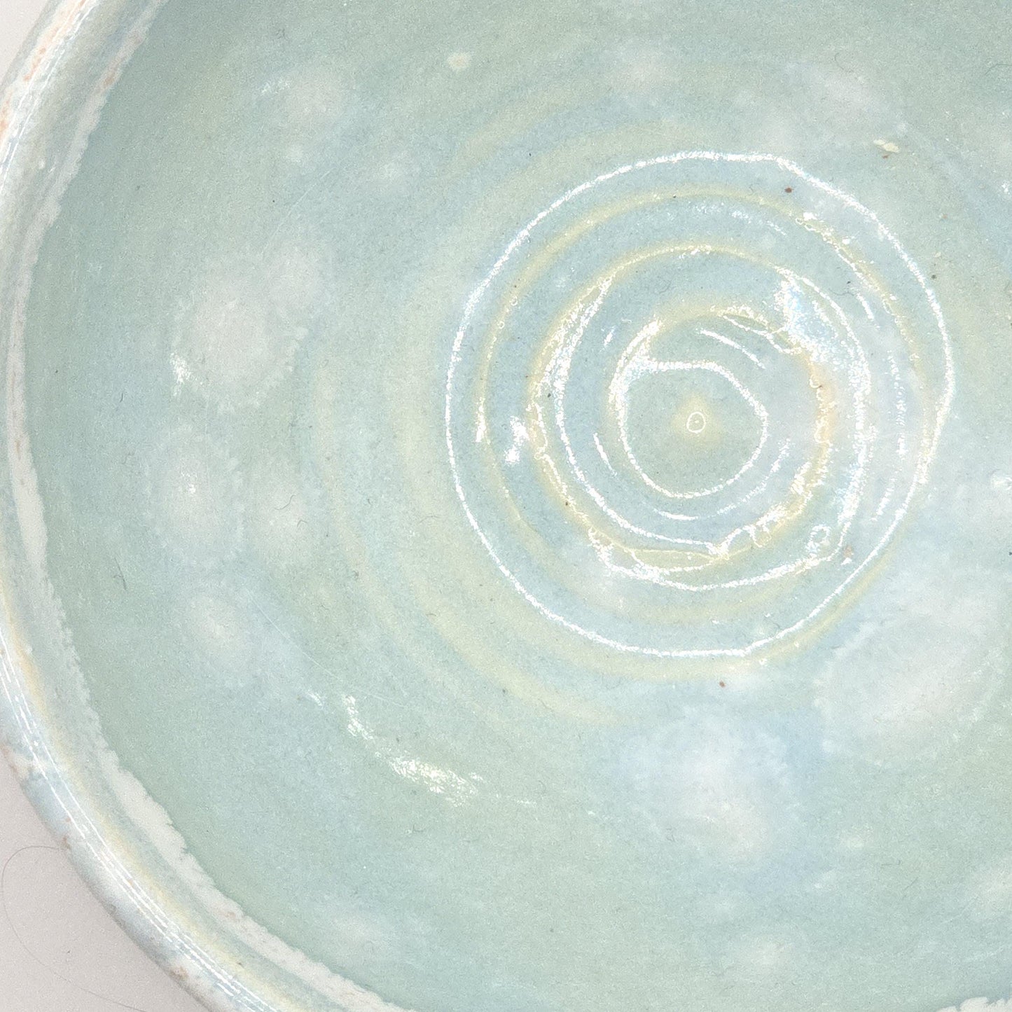Handmade Ceramic Condiment Bowl / Trinket Dish. Frosty Blue Glaze. White  Stoneware Pottery