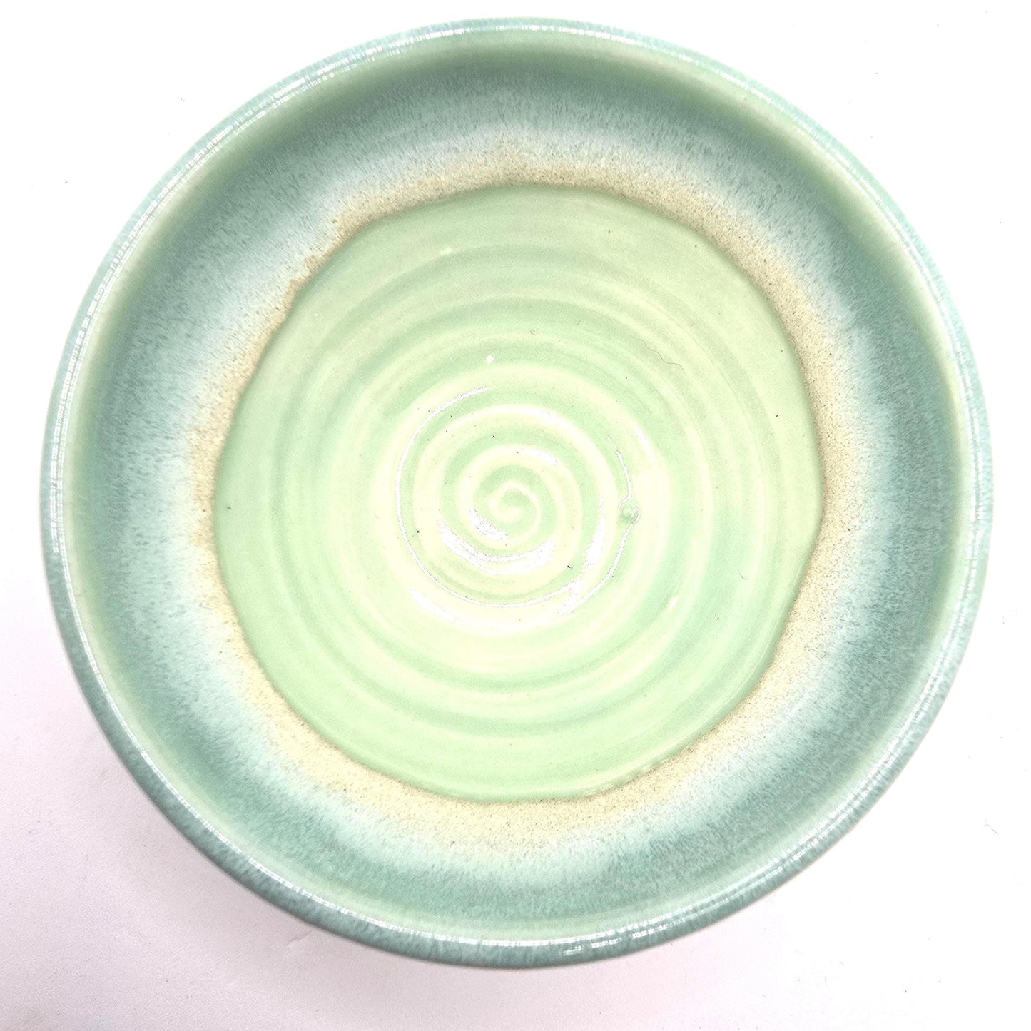 Handmade Ceramic Condiment Bowl / Trinket Dish.  Succulent Green Glaze. White Stoneware Pottery.