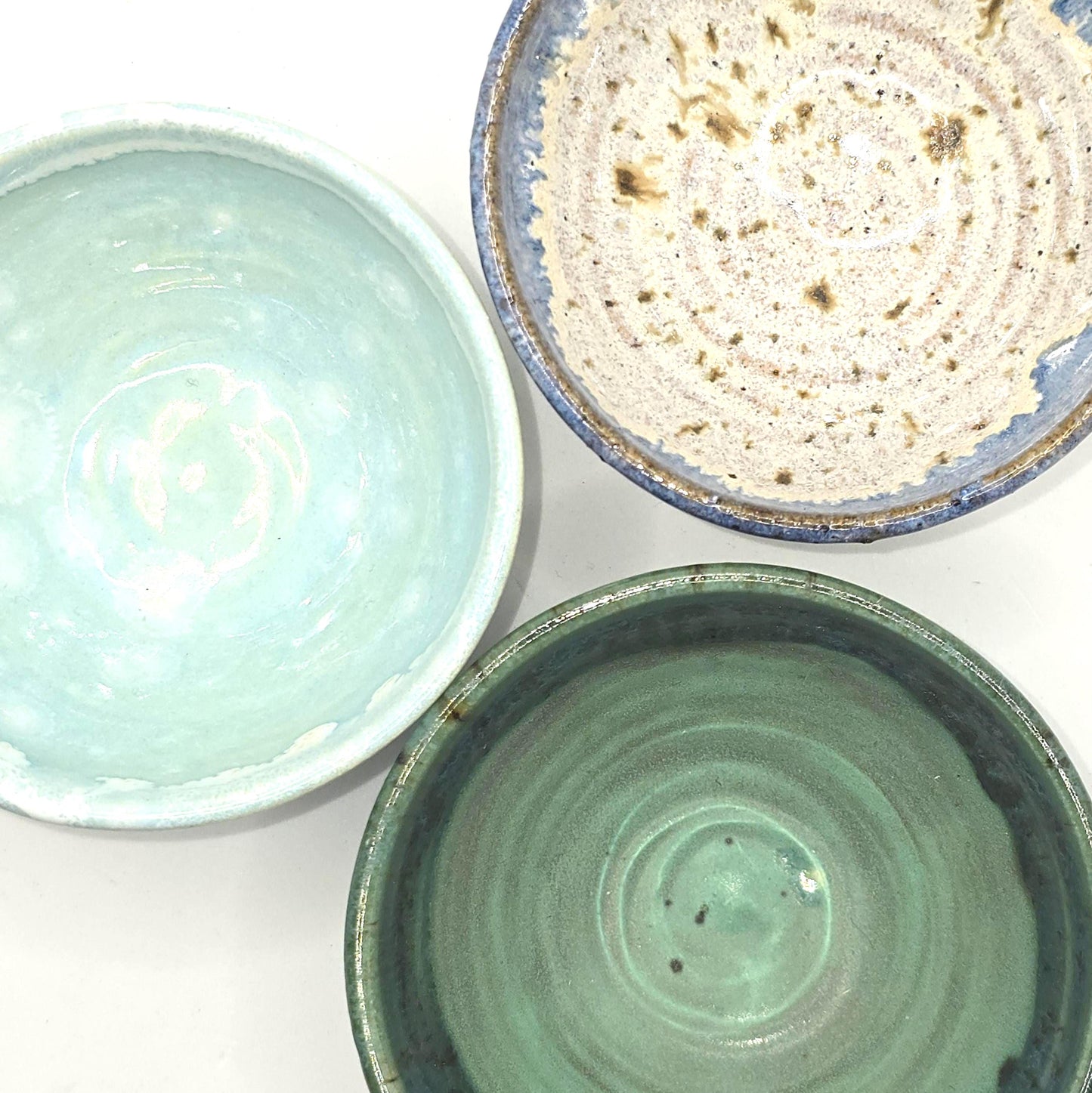 Handmade Ceramic Condiment Bowl / Trinket Dish.  Succulent Green Glaze. White Stoneware Pottery.