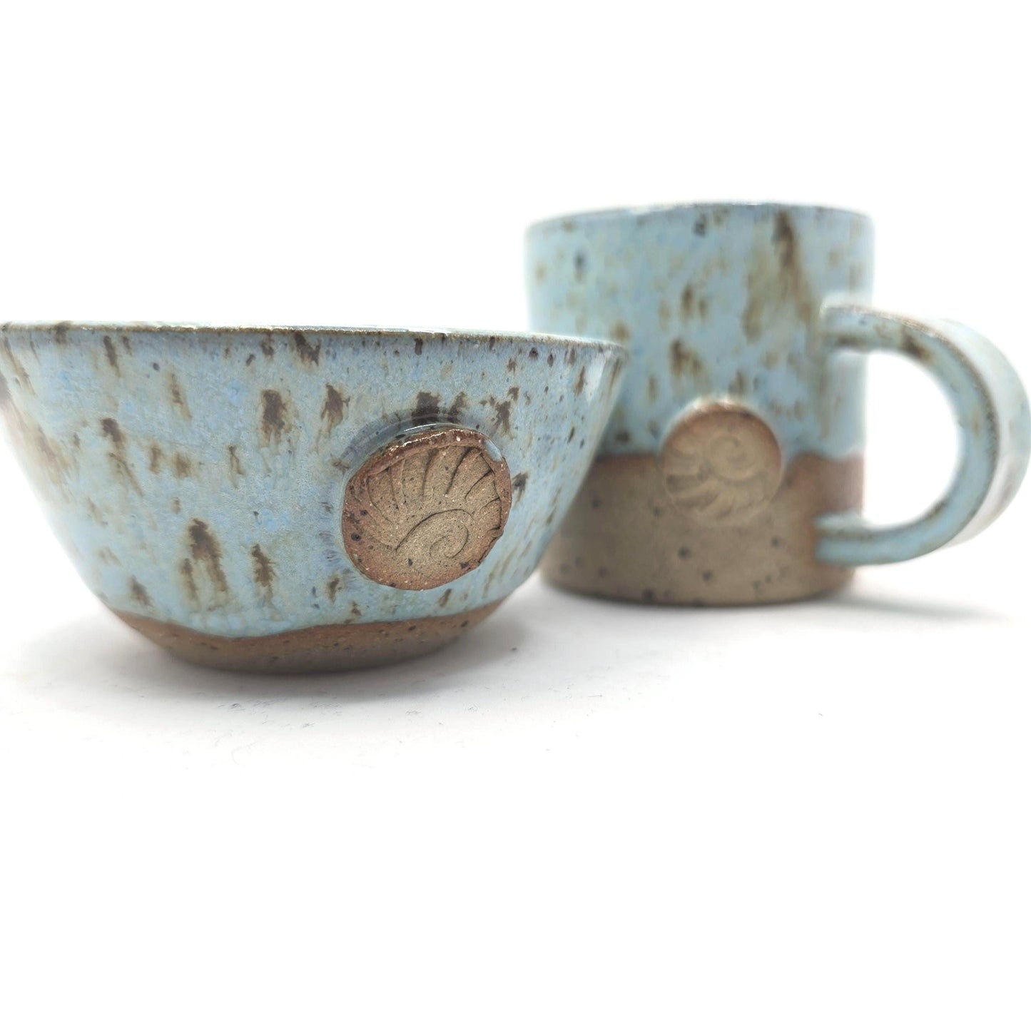 Handmade Ceramic Condiment Bowl / Trinket Dish. Blue Speckled Glaze. Toasty Stoneware Pottery.