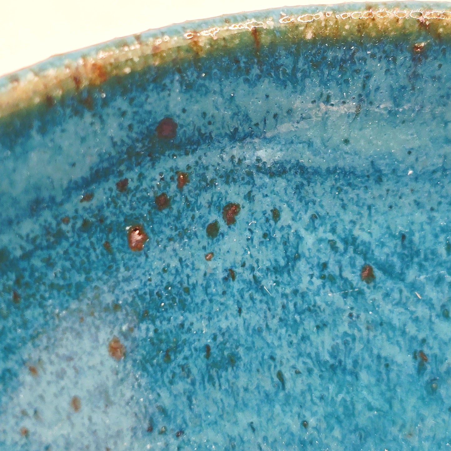 Handmade Ceramic Short 8oz Tea / Coffee Mug. Turquoise Blue Glaze. Toasty Stoneware Pottery.