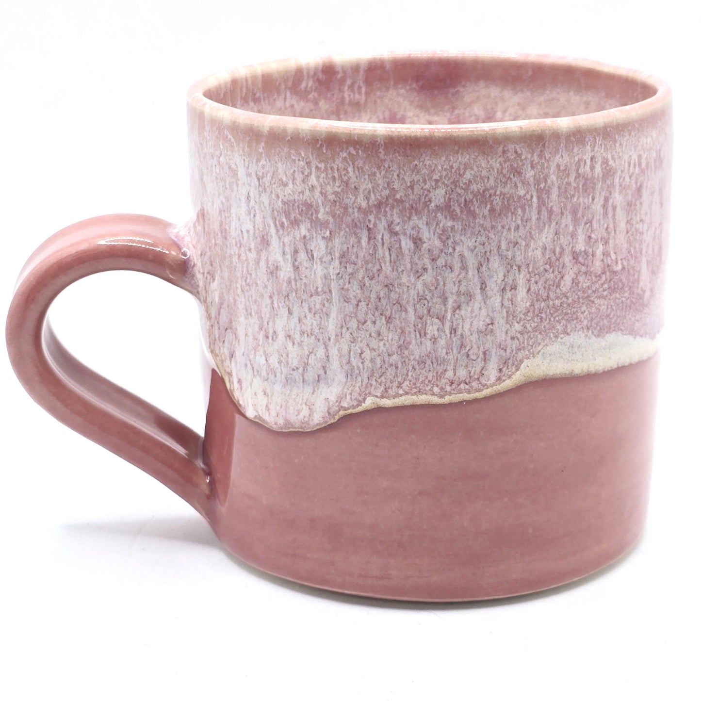 Handmade Ceramic 8oz Tea / Coffee Mug. Dusty Pink Glaze. Stoneware Pottery.