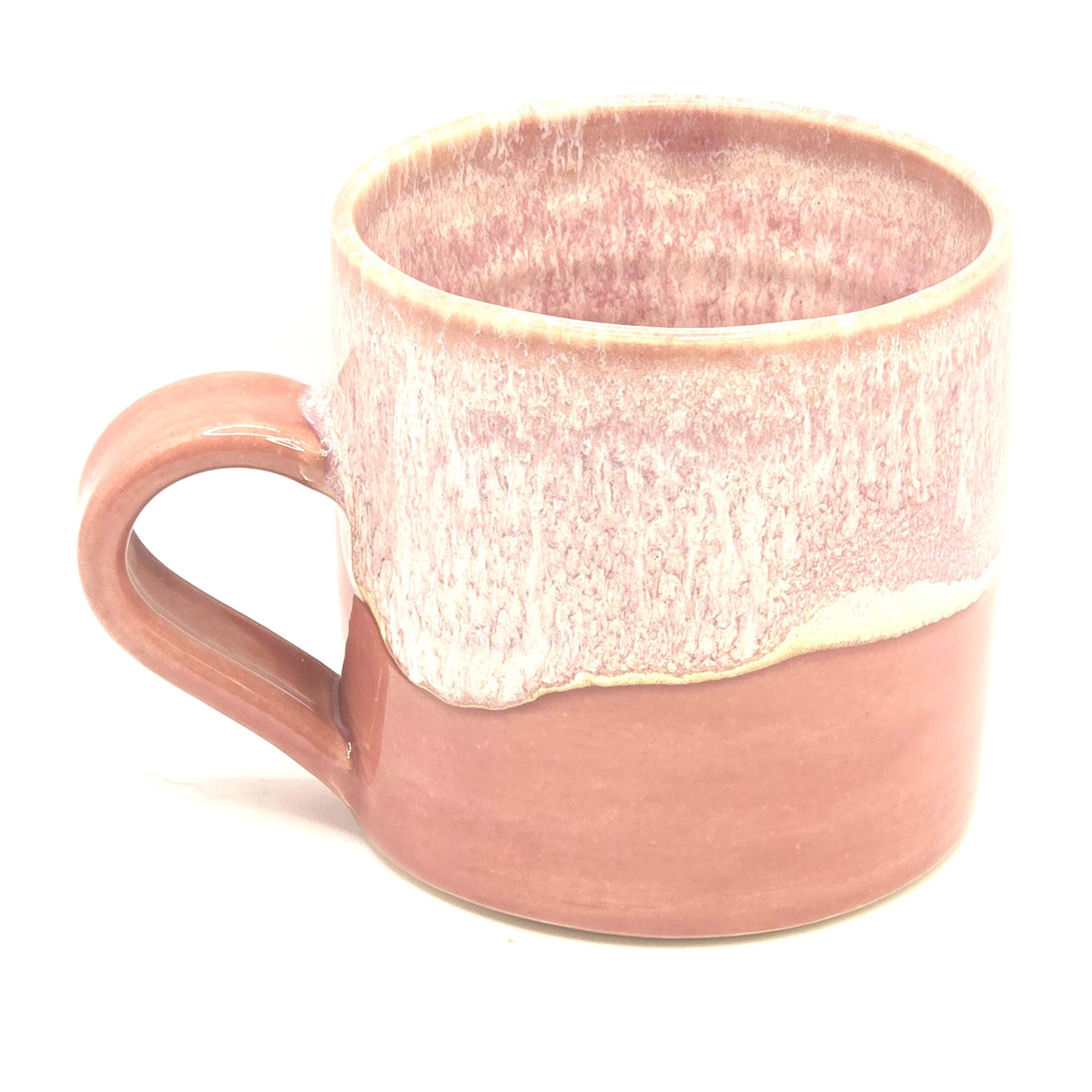 Handmade Ceramic 8oz Tea / Coffee Mug. Dusty Pink Glaze. Stoneware Pottery.