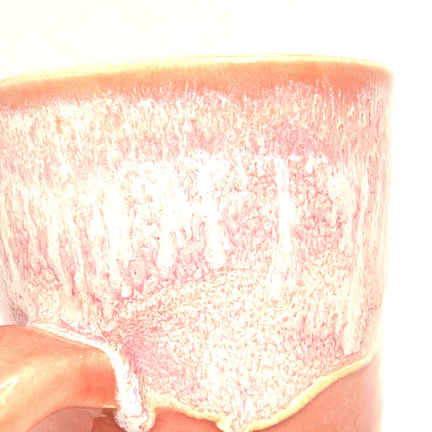 Handmade Ceramic 8oz Tea / Coffee Mug. Dusty Pink Glaze. Stoneware Pottery.