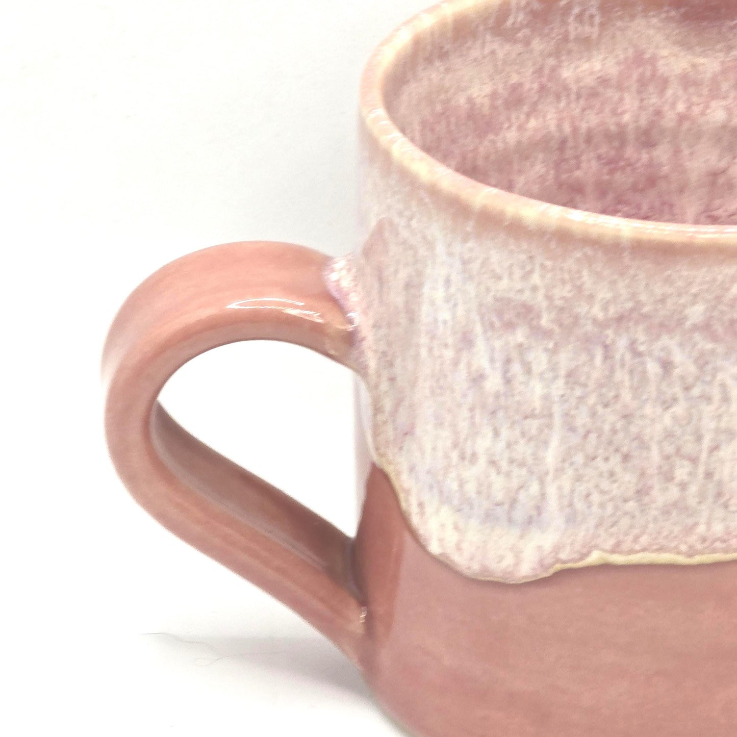 Handmade Ceramic 8oz Tea / Coffee Mug. Dusty Pink Glaze. Stoneware Pottery.