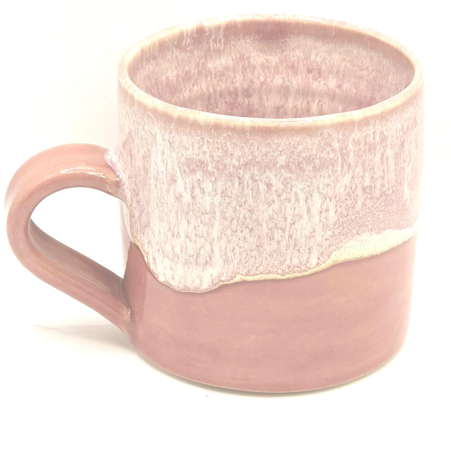 Handmade Ceramic 8oz Tea / Coffee Mug. Dusty Pink Glaze. Stoneware Pottery.