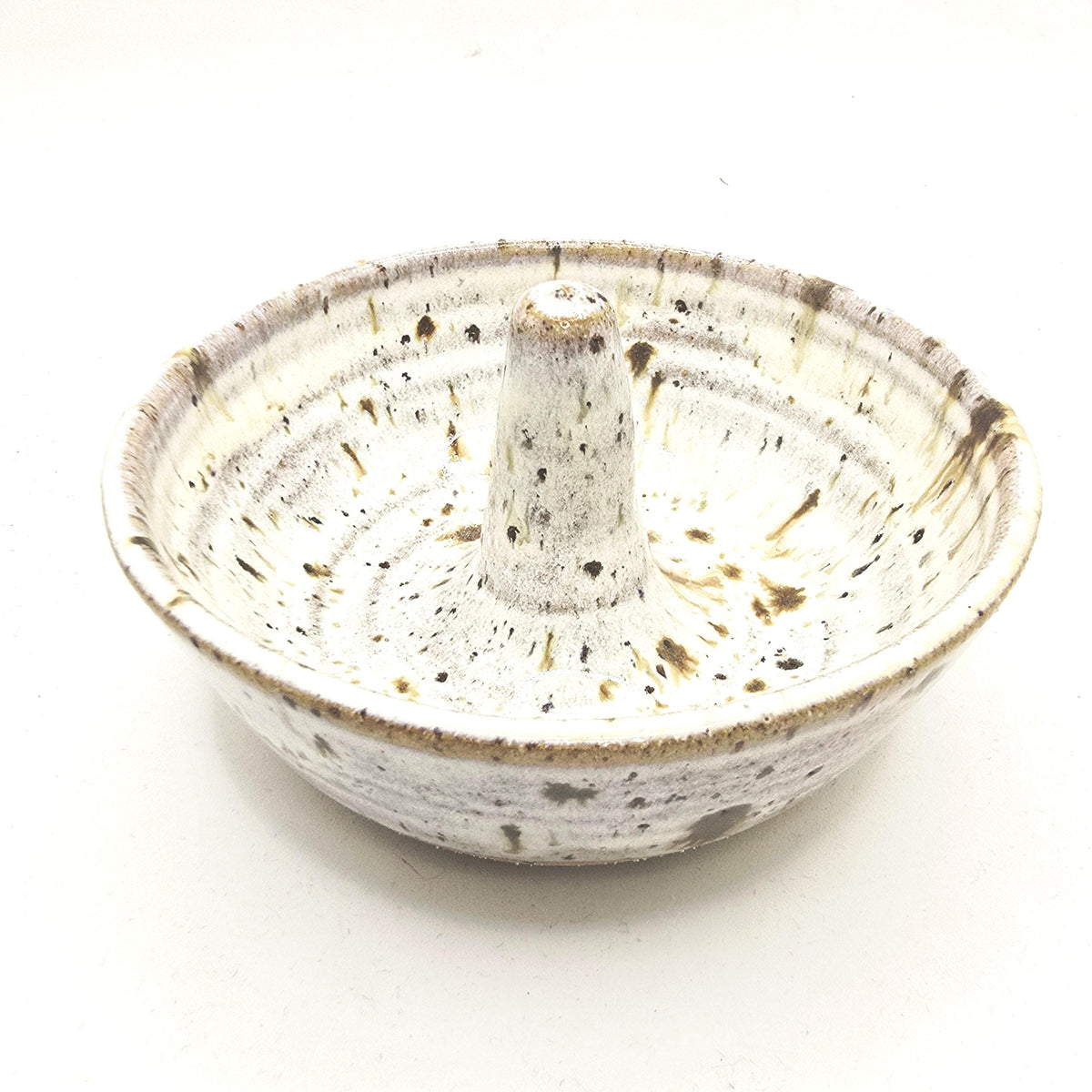 Handmade Ceramic Ring Dish / Jewellery dish . Speckled Cream Glaze. Toasty Stoneware Pottery