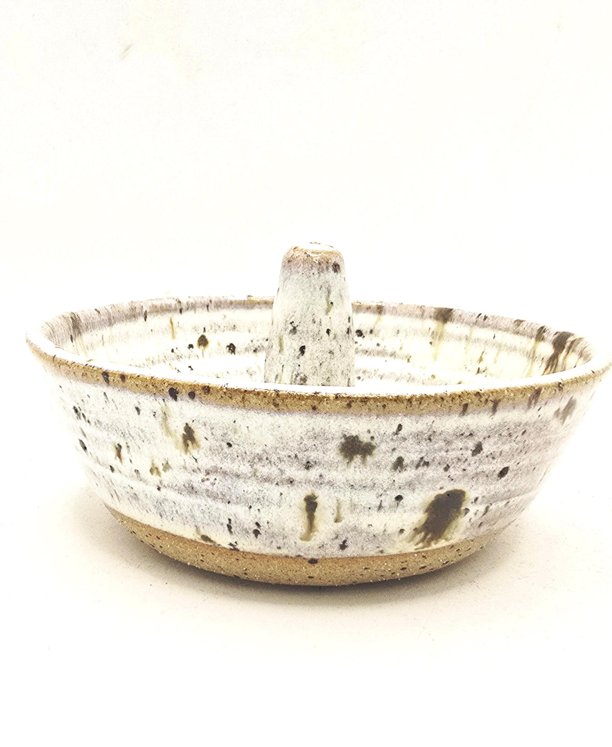 Handmade Ceramic Ring Dish / Jewellery dish . Speckled Cream Glaze. Toasty Stoneware Pottery
