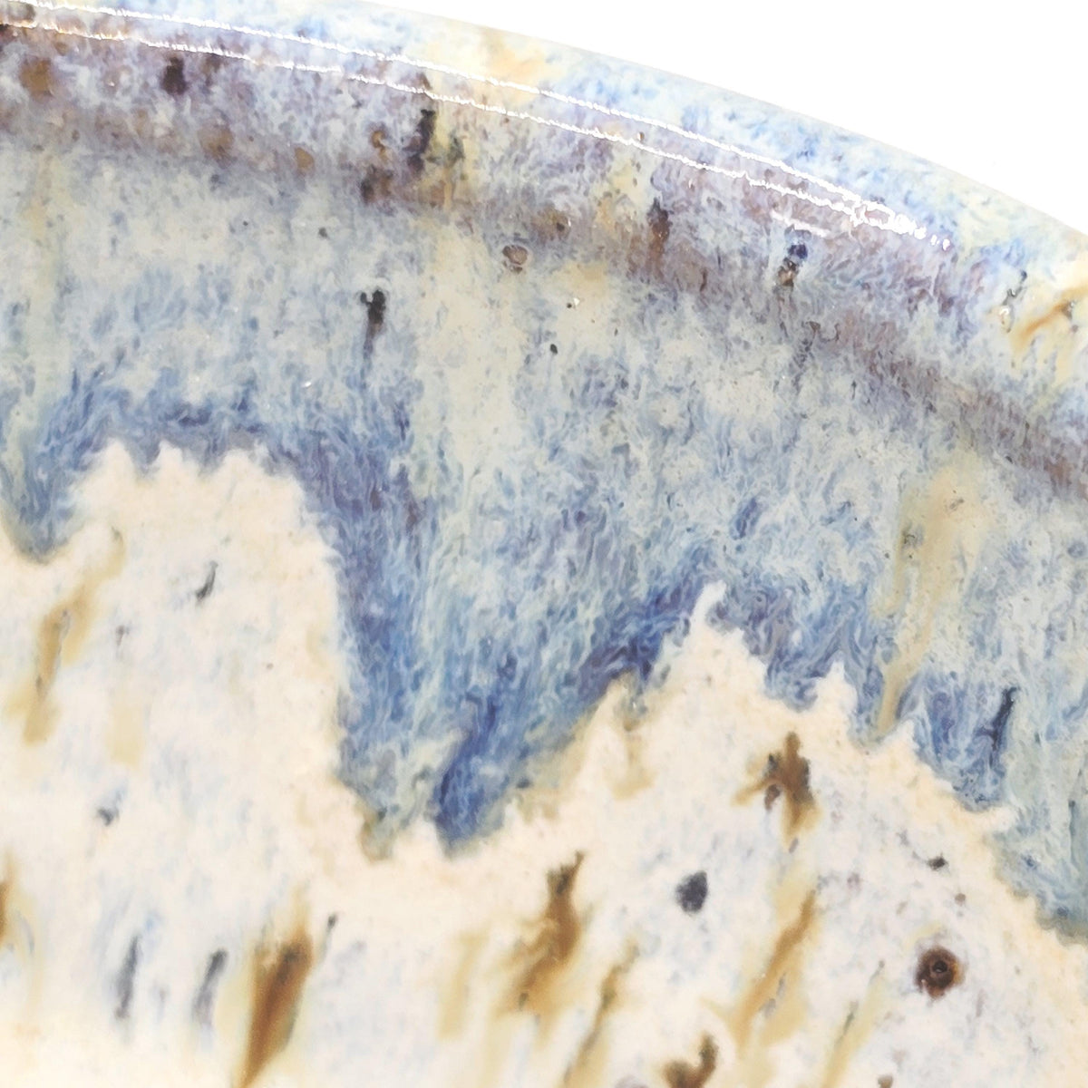 Handmade Ceramic Large Heart Trinket Dish / Jewellery Bowl. Speckled Blue Glaze, Toasty Stoneware Pottery