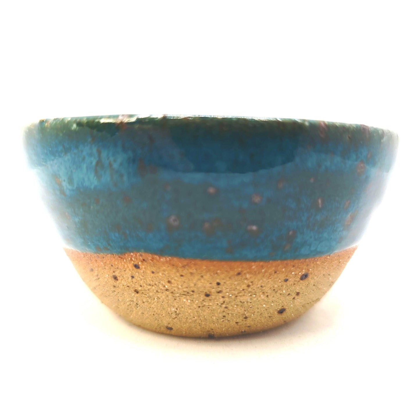 Handmade Ceramic Blue Condiment Bowl / Trinket Dish. Turquoise Glaze. Toasty Stoneware Pottery
