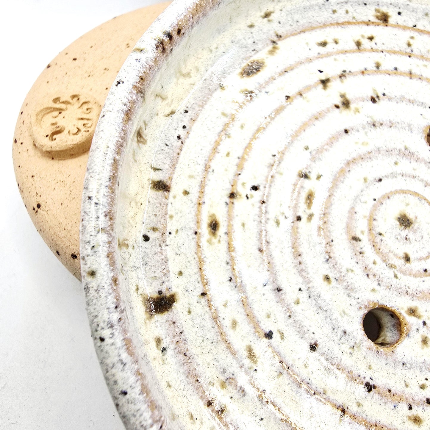 Handmade Ceramic Soap Dish - Speckled Cream Glaze, Toasty Stoneware Pottery