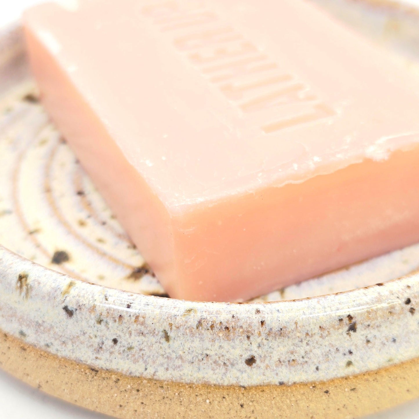Handmade Ceramic Soap Dish - Speckled Cream Glaze, Toasty Stoneware Pottery