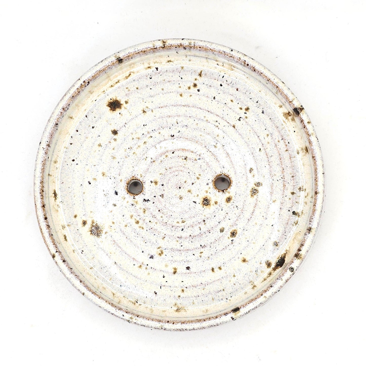 Handmade Ceramic Soap Dish - Speckled Cream Glaze, Toasty Stoneware Pottery