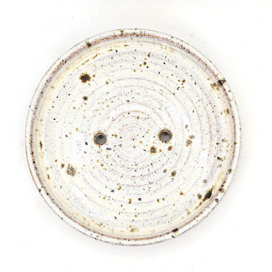 Handmade Ceramic Soap Dish - Speckled Cream Glaze, Toasty Stoneware Pottery