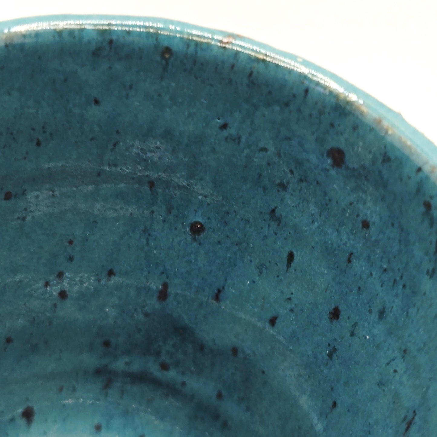 Handmade Ceramic 4oz Tall Double Espresso Mug.  Deep Turquoise Glaze. Toasty Stoneware Pottery