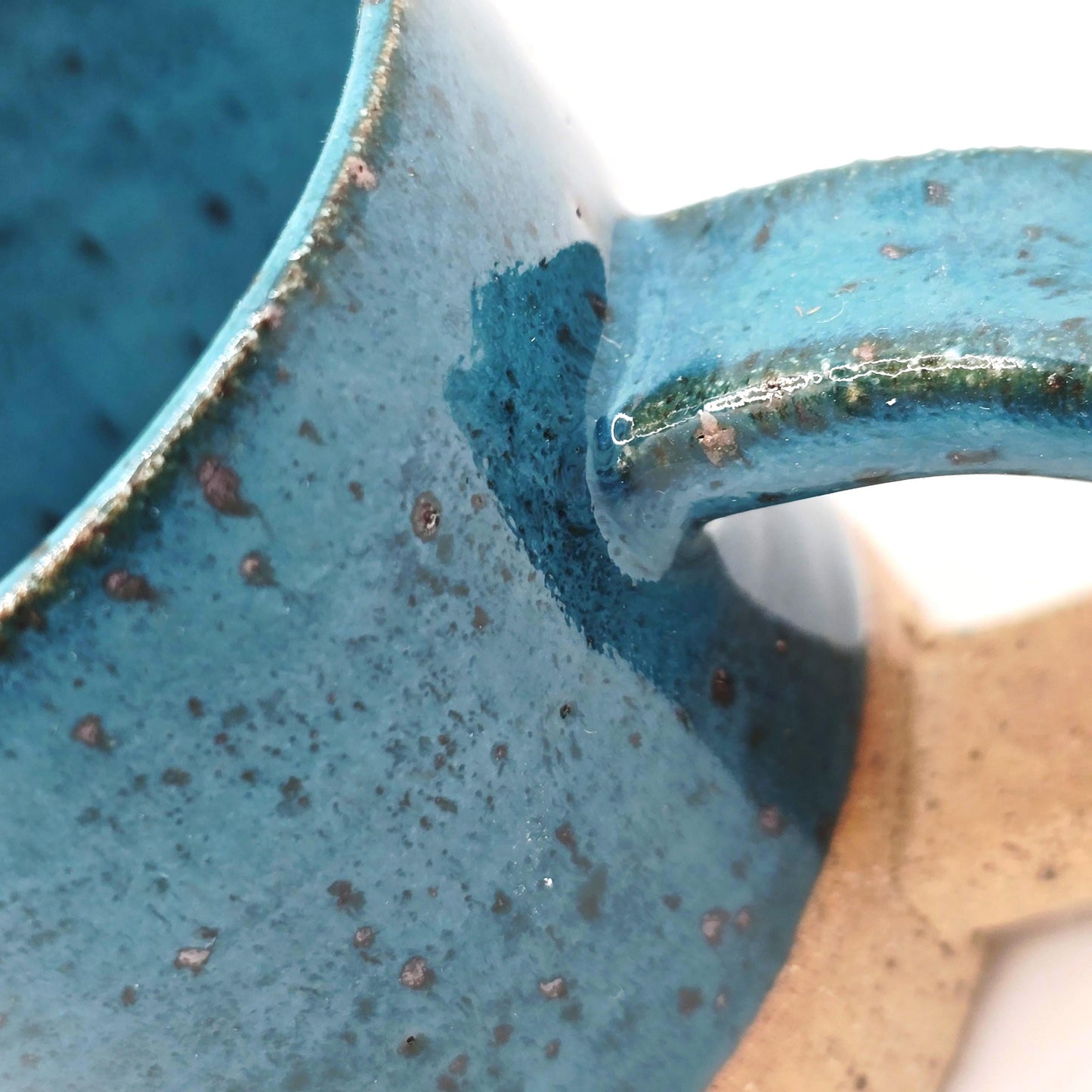 Handmade Ceramic 4oz Tall Double Espresso Mug.  Deep Turquoise Glaze. Toasty Stoneware Pottery