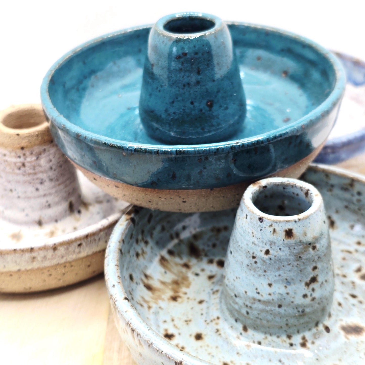 Handmade Stoneware Single Serving Olive Dish / Bowl - Speckled Cream Glaze. Toasty Stoneware Pottery