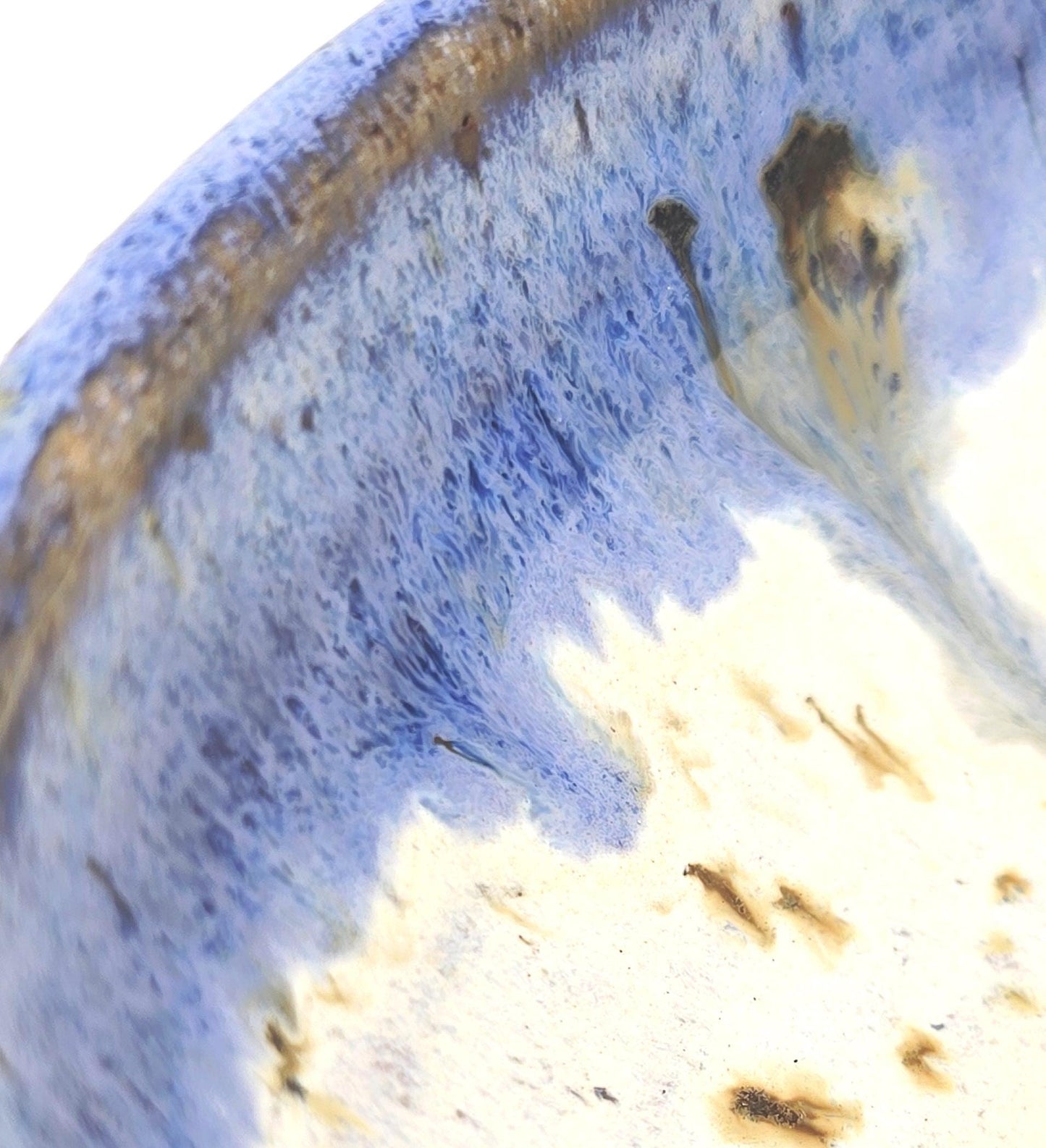Handmade Stoneware Olive Dish – Speckled Lavender Blue Glaze, Toasty Flecked Clay