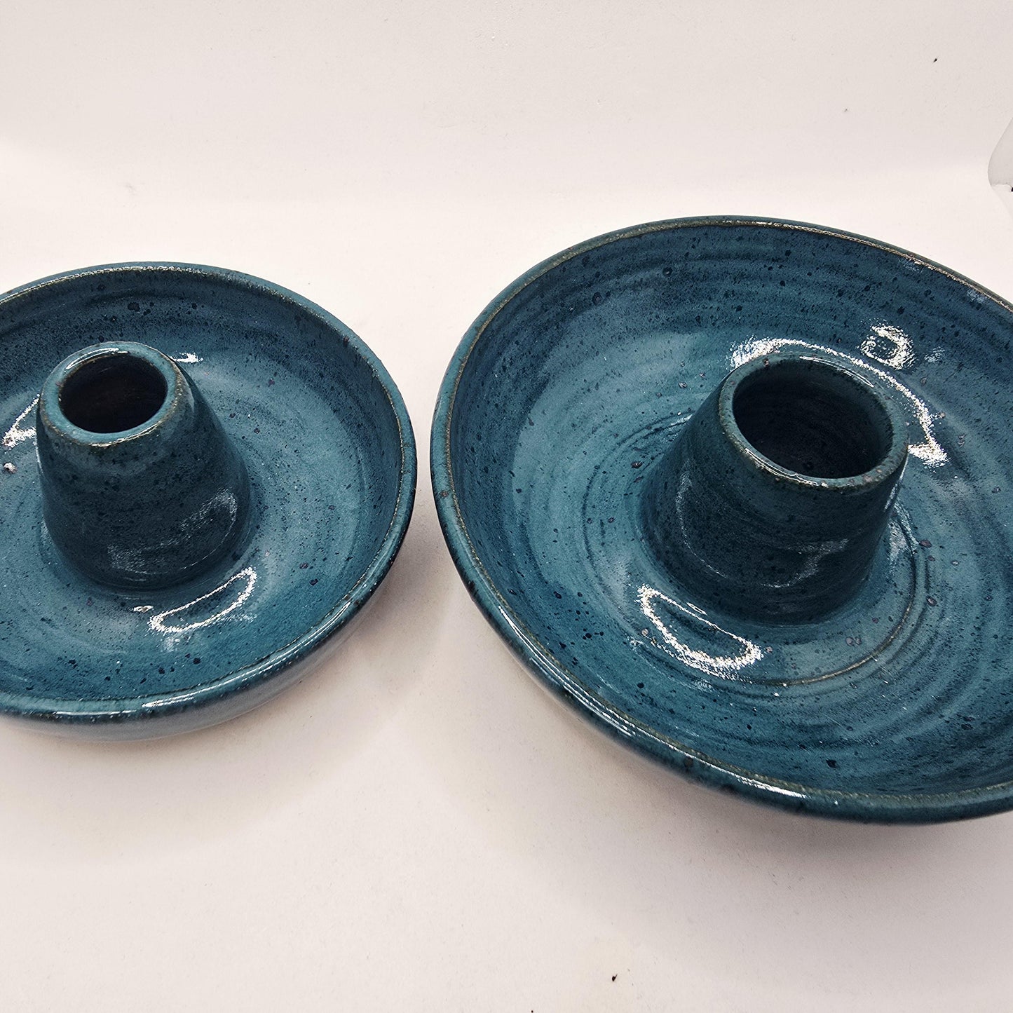 Handmade Stoneware Olive Dish / Bowl - Deep Turquoise Glaze. Toasty Stoneware Pottery