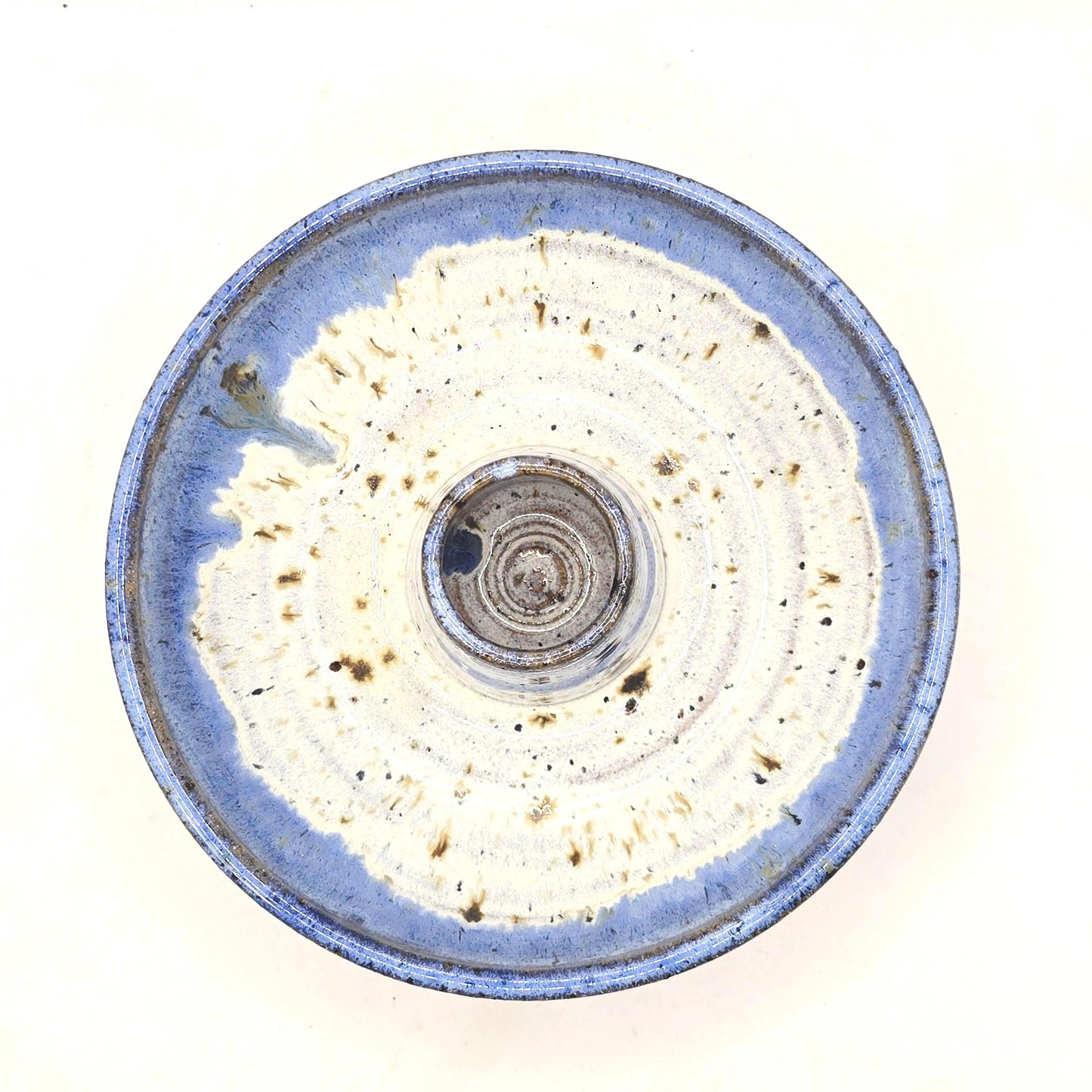 Handmade Stoneware Olive Dish / Bowl - Speckled Lavender Blue and Cream Glaze. Toasty Stoneware Pottery