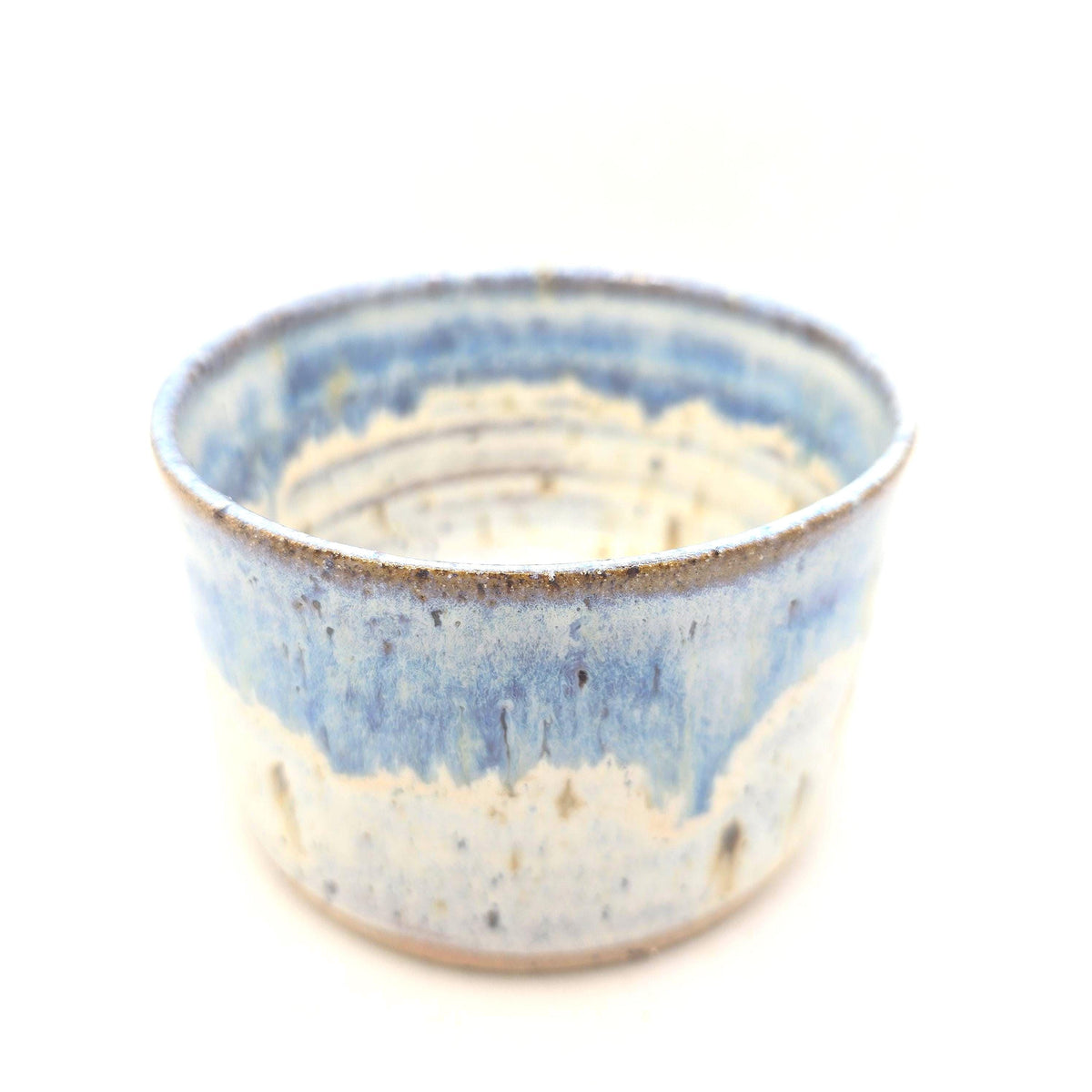 Handmade Ceramic Ramekin Dish Speckled Cream & Green Glaze, Toasty Stoneware Pottery (6cm)