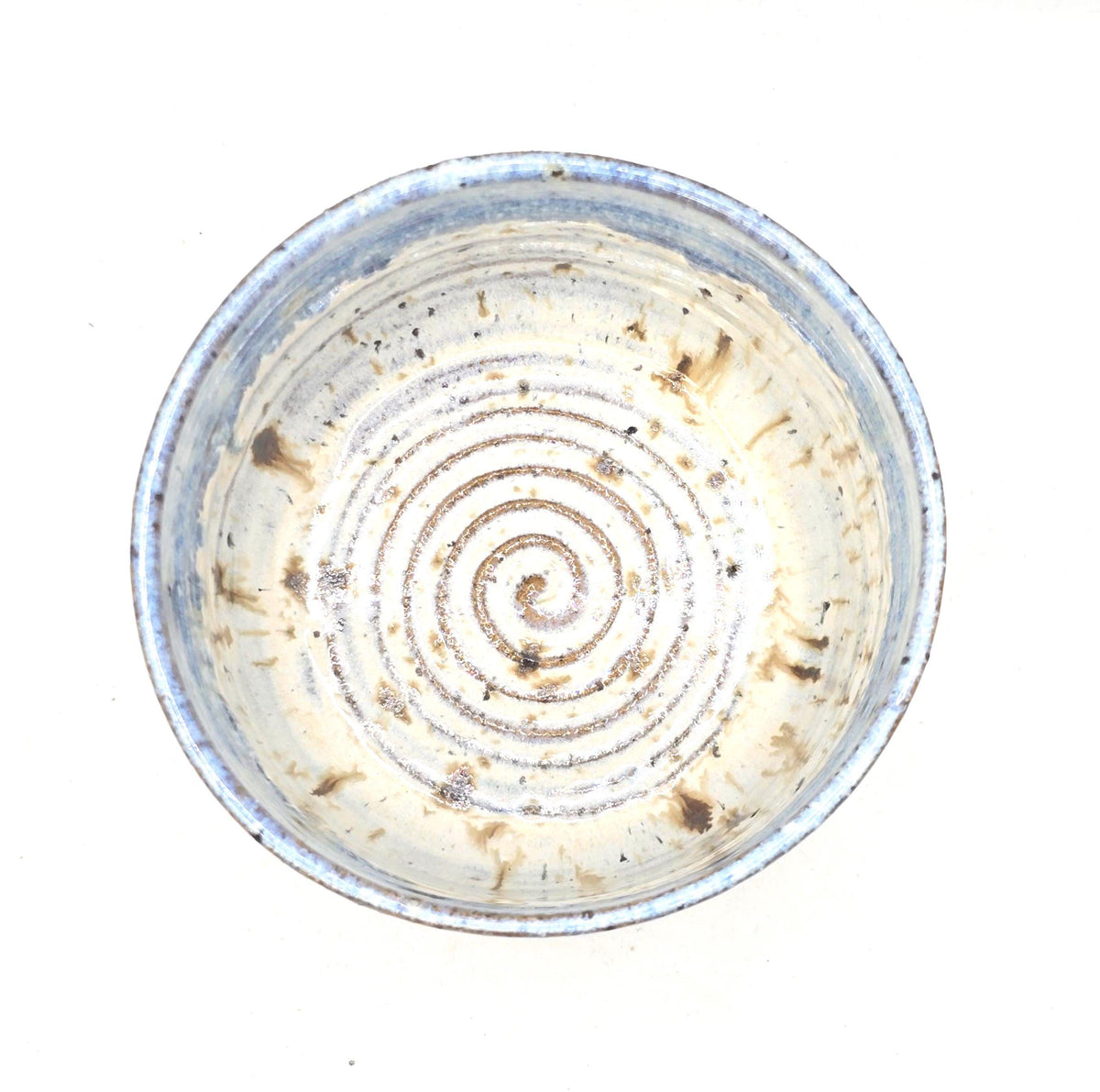 Handmade Ceramic Ramekin Dish Speckled Cream & Green Glaze, Toasty Stoneware Pottery (6cm)