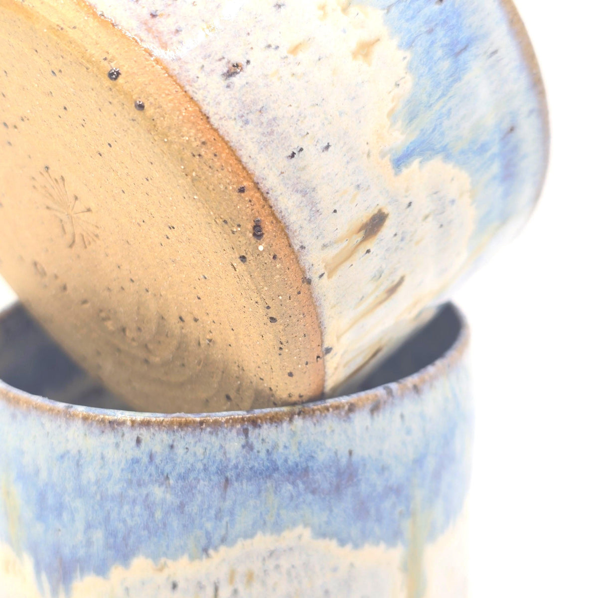 Handmade Ceramic Ramekin Dish Speckled Cream & Green Glaze, Toasty Stoneware Pottery (6cm)