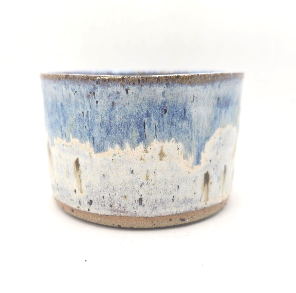Handmade Ceramic Ramekin Dish Speckled Cream & Green Glaze, Toasty Stoneware Pottery (6cm)