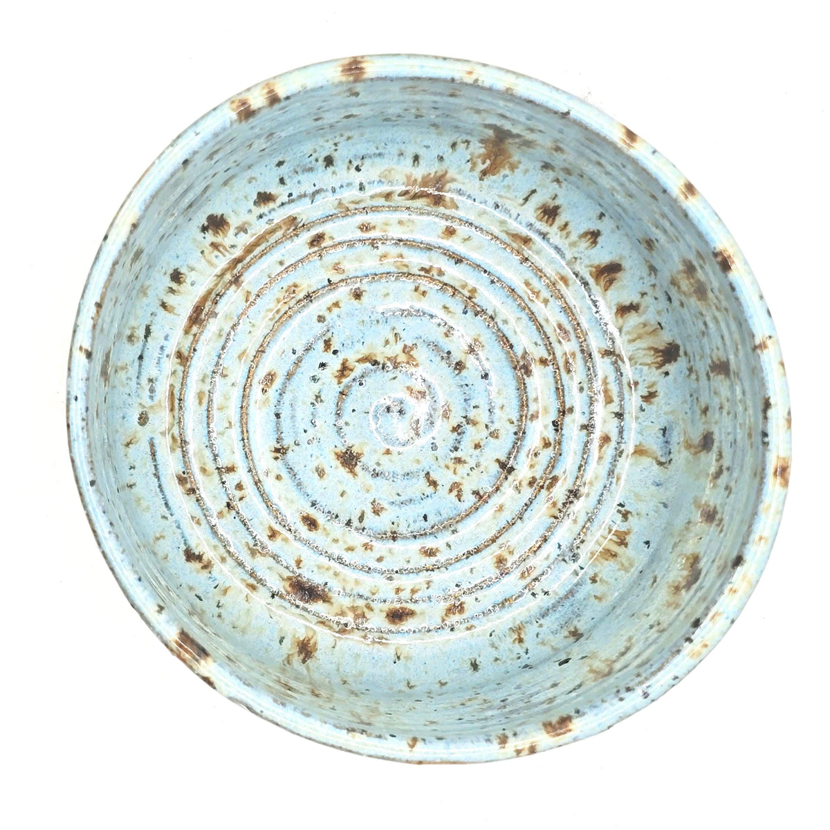 Handmade Ceramic Ramekin Dish Blue Speckled Glaze, Toasty Stoneware Pottery (5cm)
