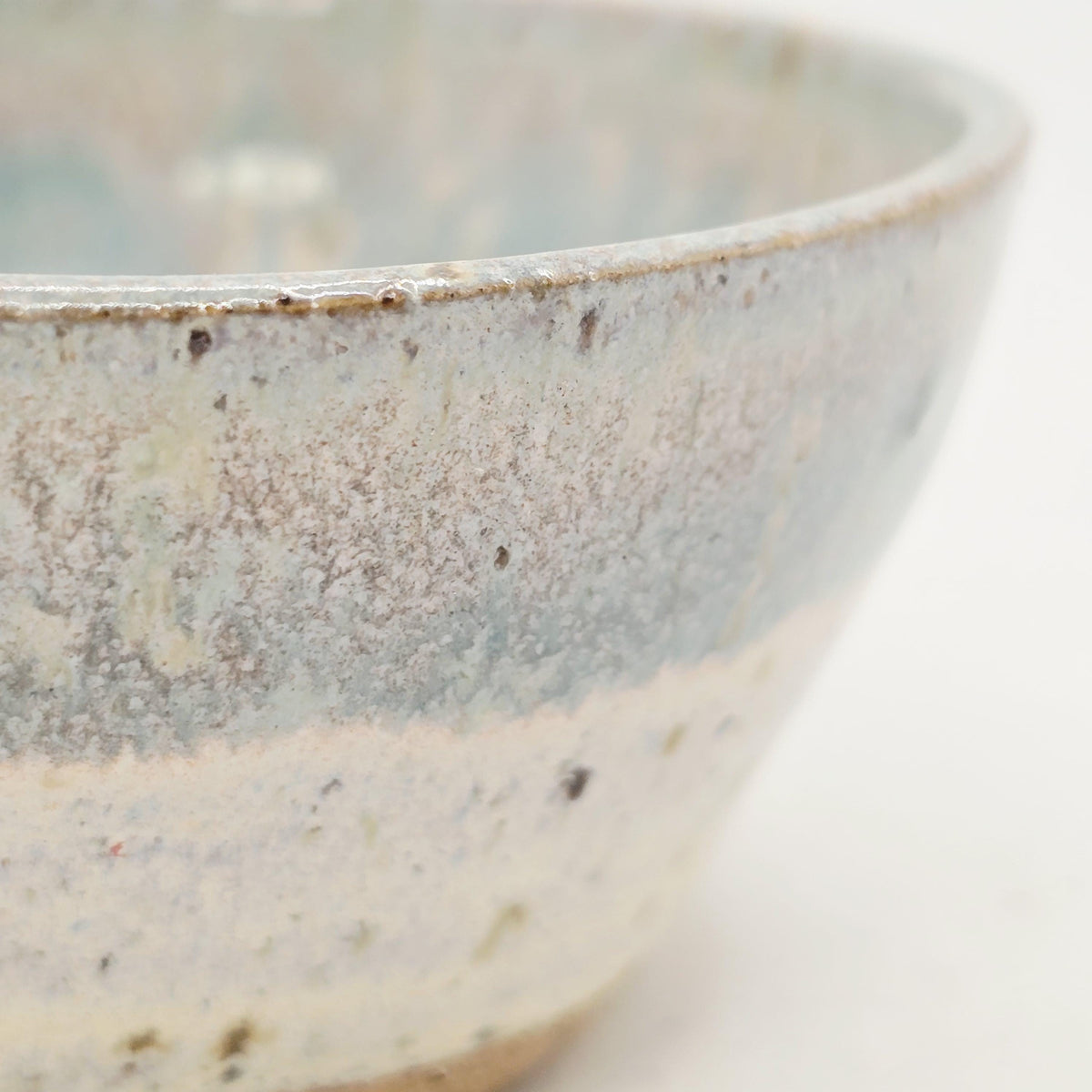 Handmade Ceramic Condiment Bowl / Trinket Dish, Cream & Sage Green Glaze, Toasty Stoneware Pottery