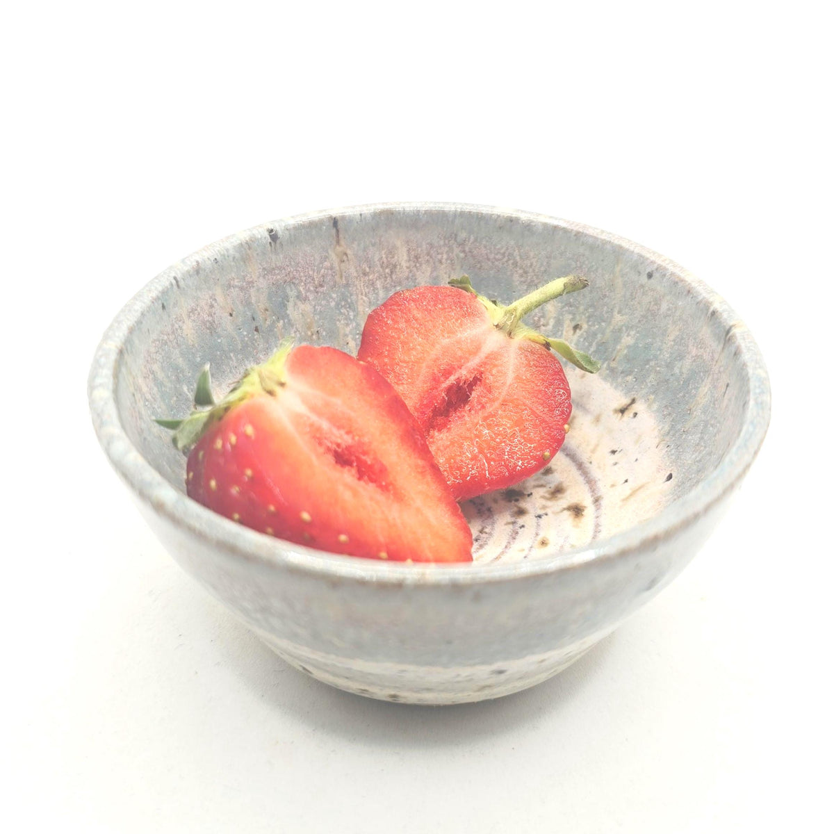 Handmade Ceramic Condiment Bowl / Trinket Dish, Cream & Sage Green Glaze, Toasty Stoneware Pottery